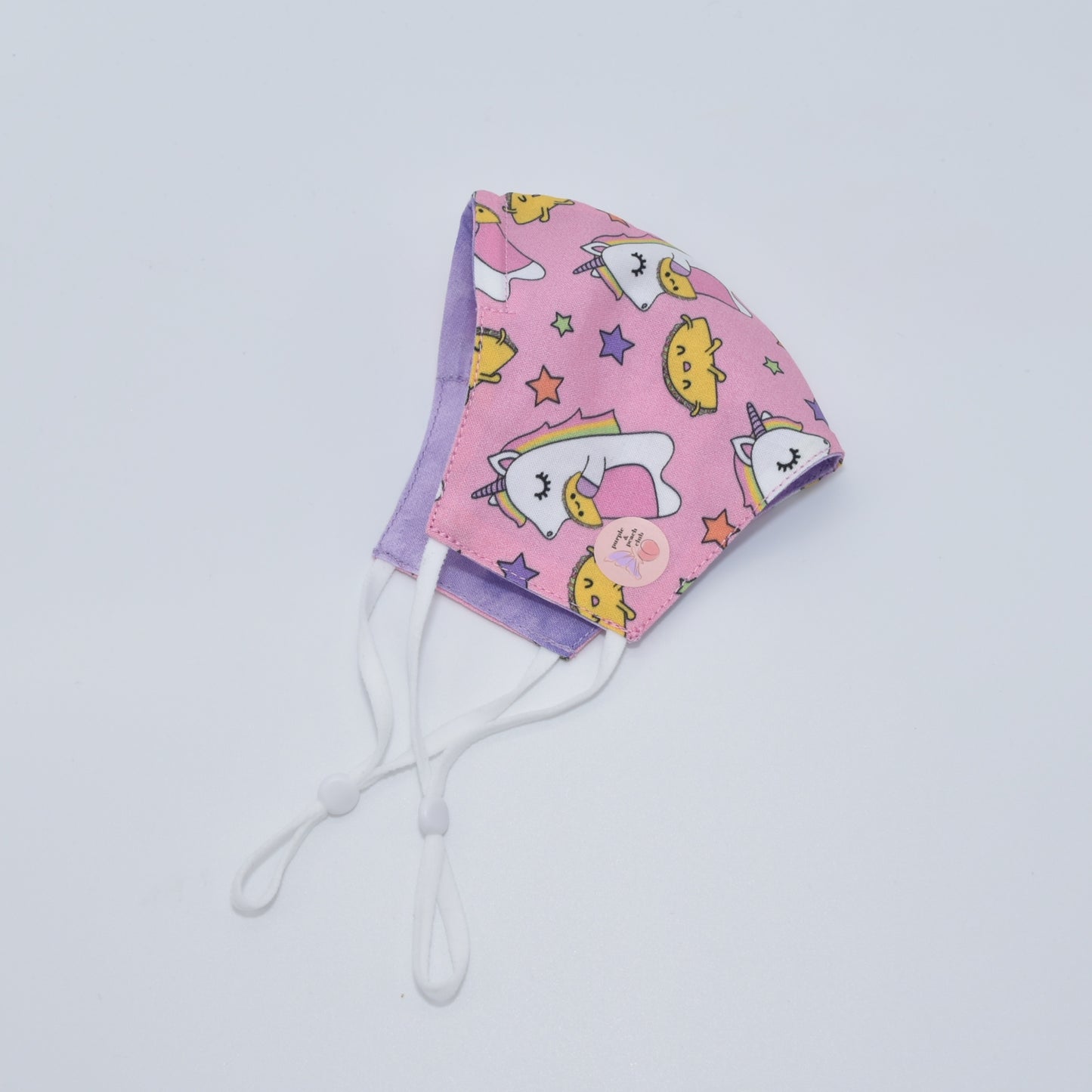 Unicorns & Tacos Print Reversible Face Mask