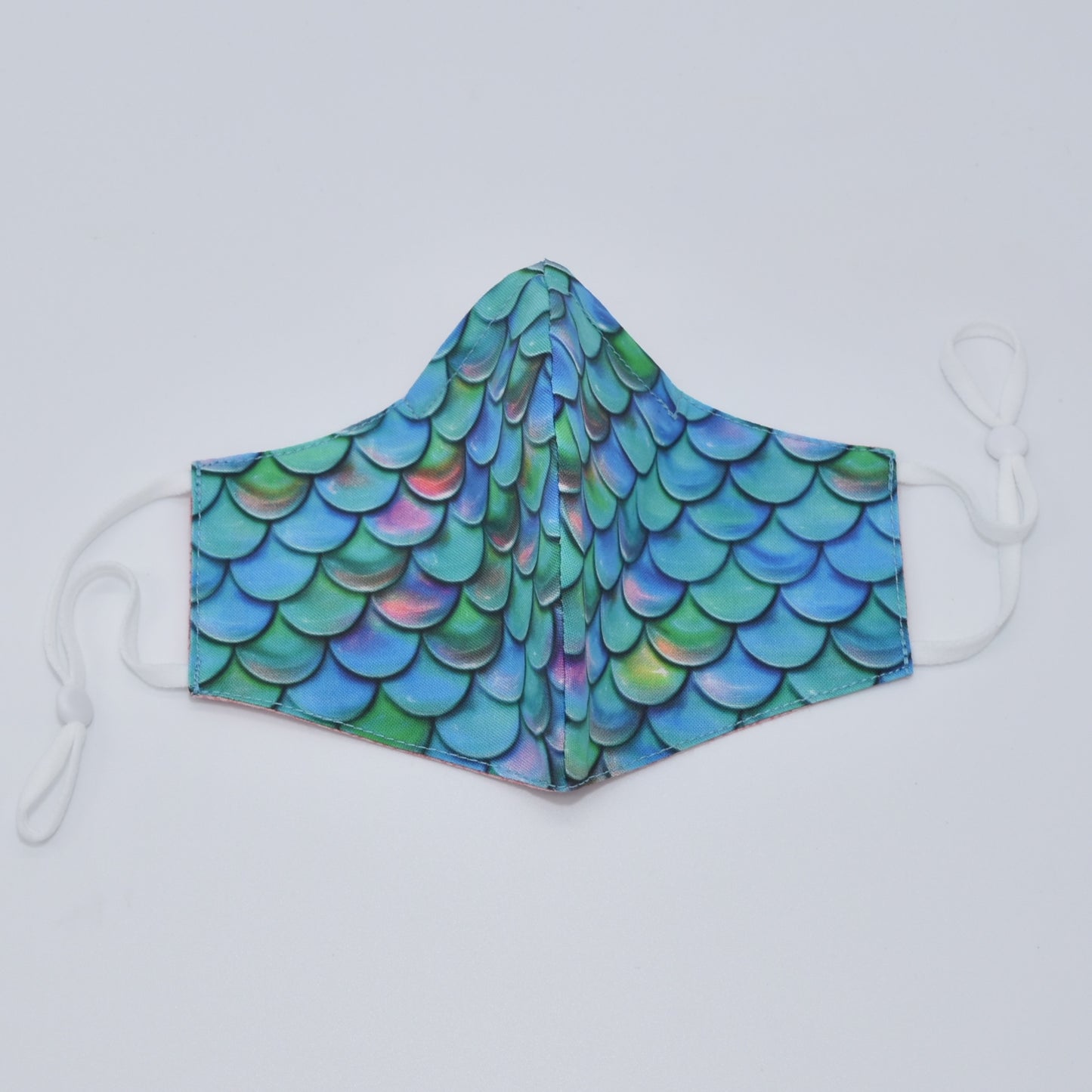 Shimmering Scales Print Reversible Face Mask