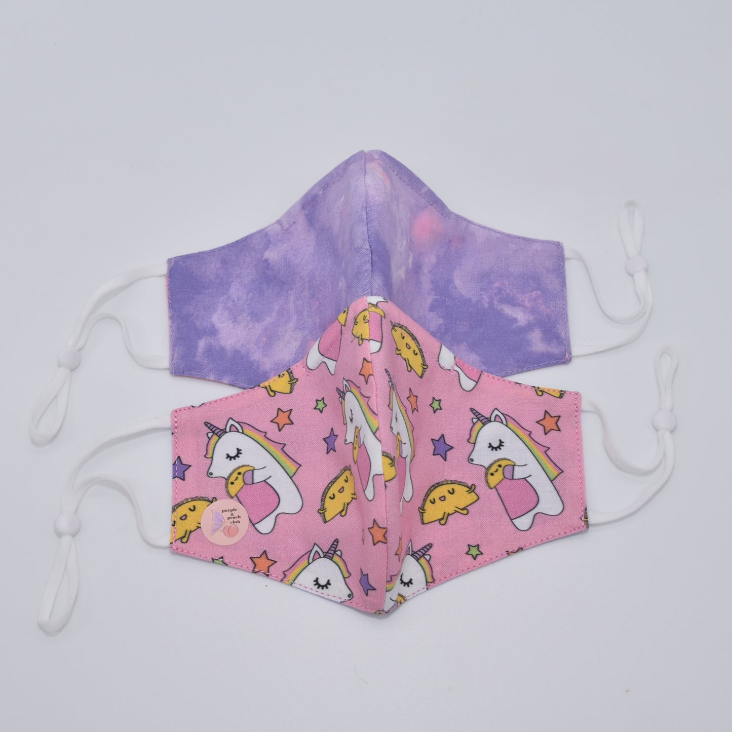 Unicorns & Tacos Print Reversible Face Mask