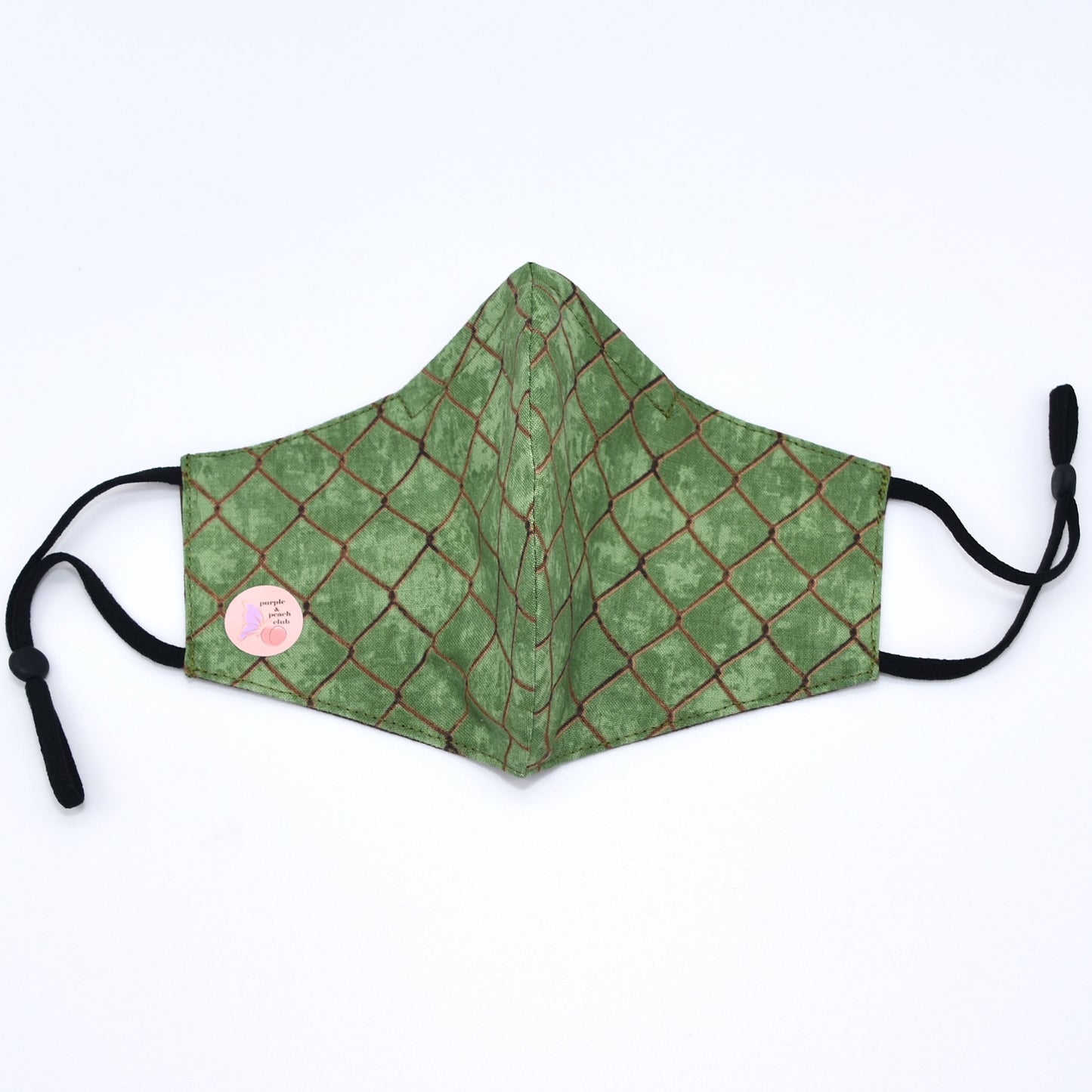 Green Chicken Wire Print Reversible Face Mask