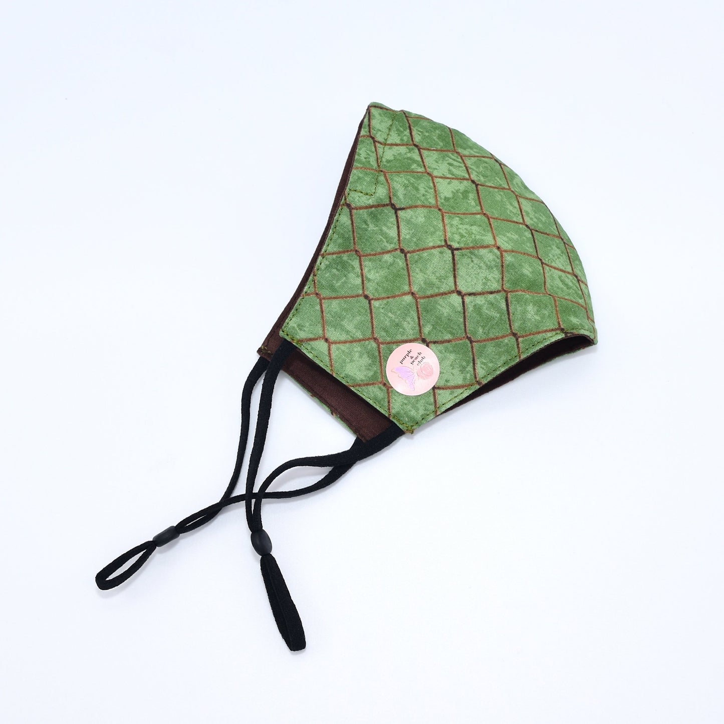 Green Chicken Wire Print Reversible Face Mask