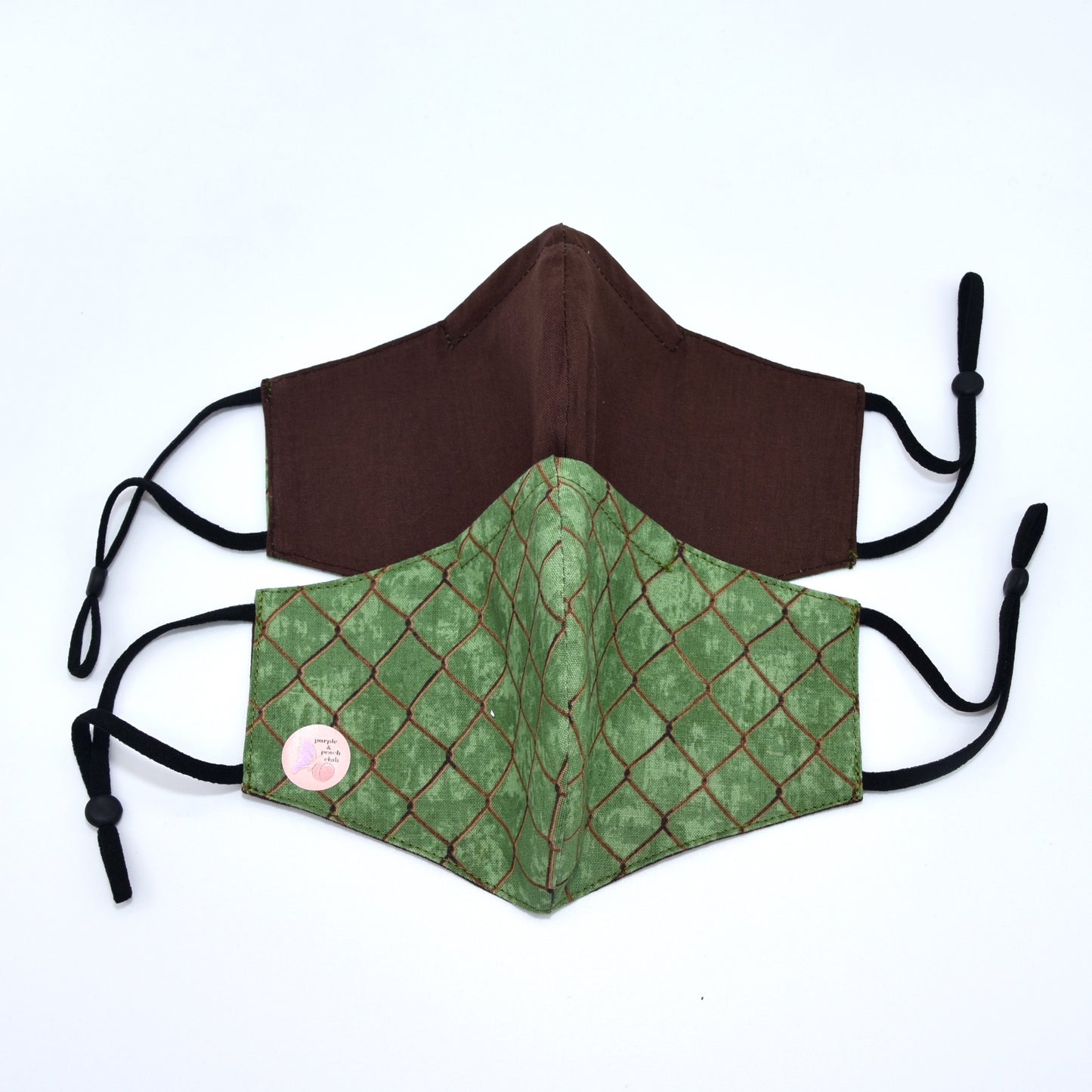 Green Chicken Wire Print Reversible Face Mask