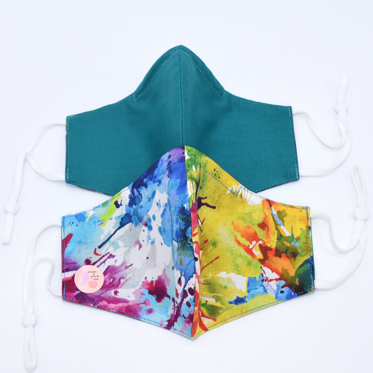 Paint Splatter Print Reversible Face Mask