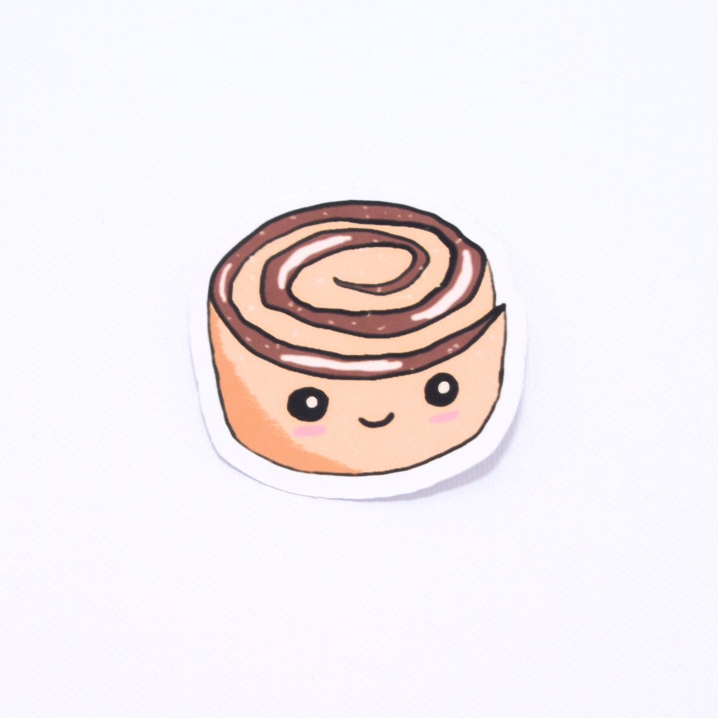 cute cinnamon roll die cut sticker