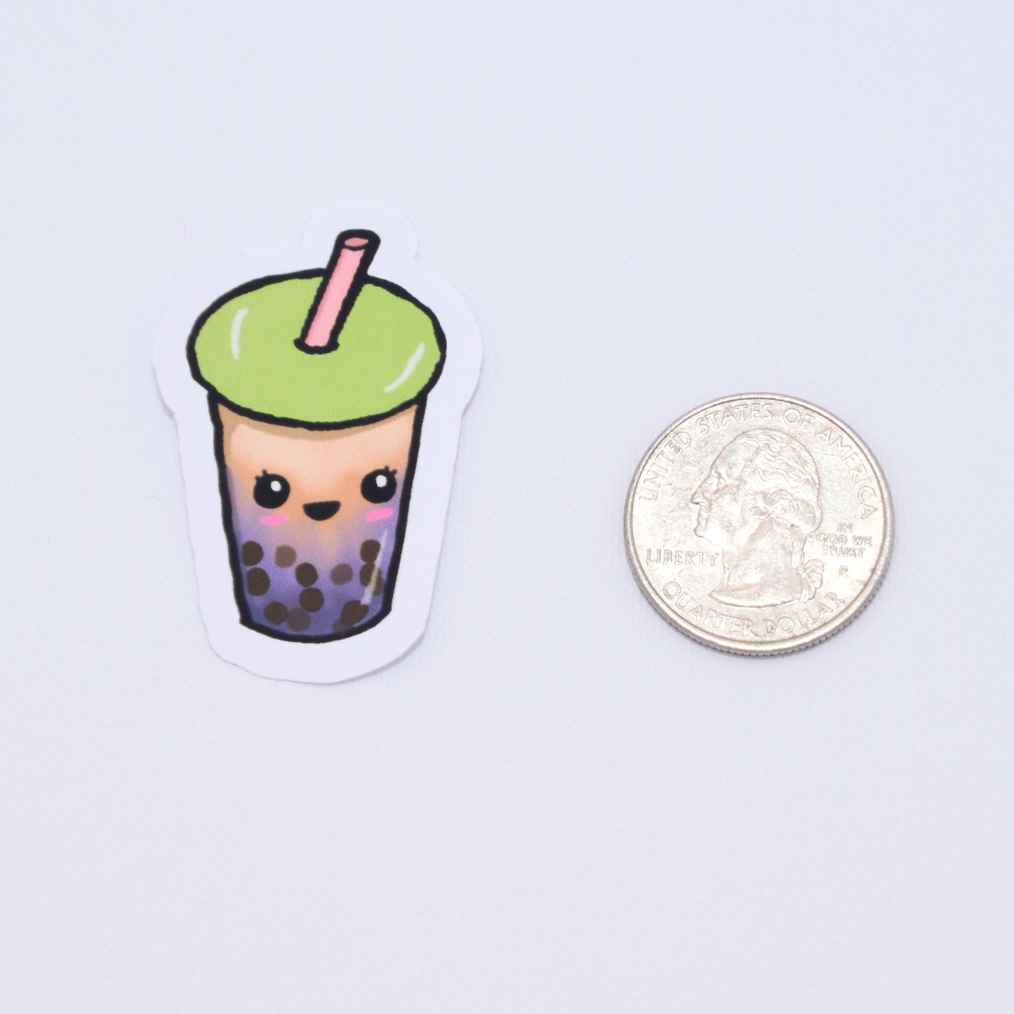 Cute Ube Boba Tea Sticker