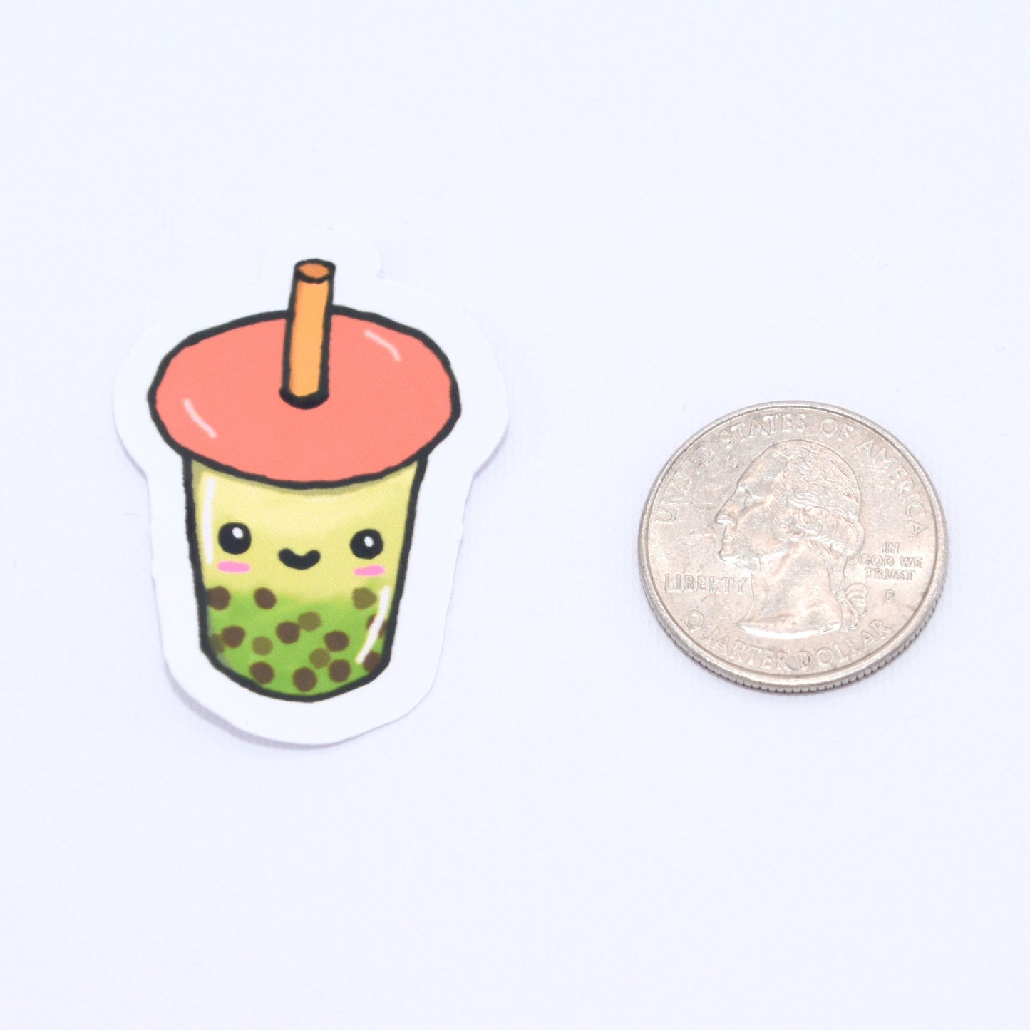 Cute Green Matcha Boba Tea Sticker
