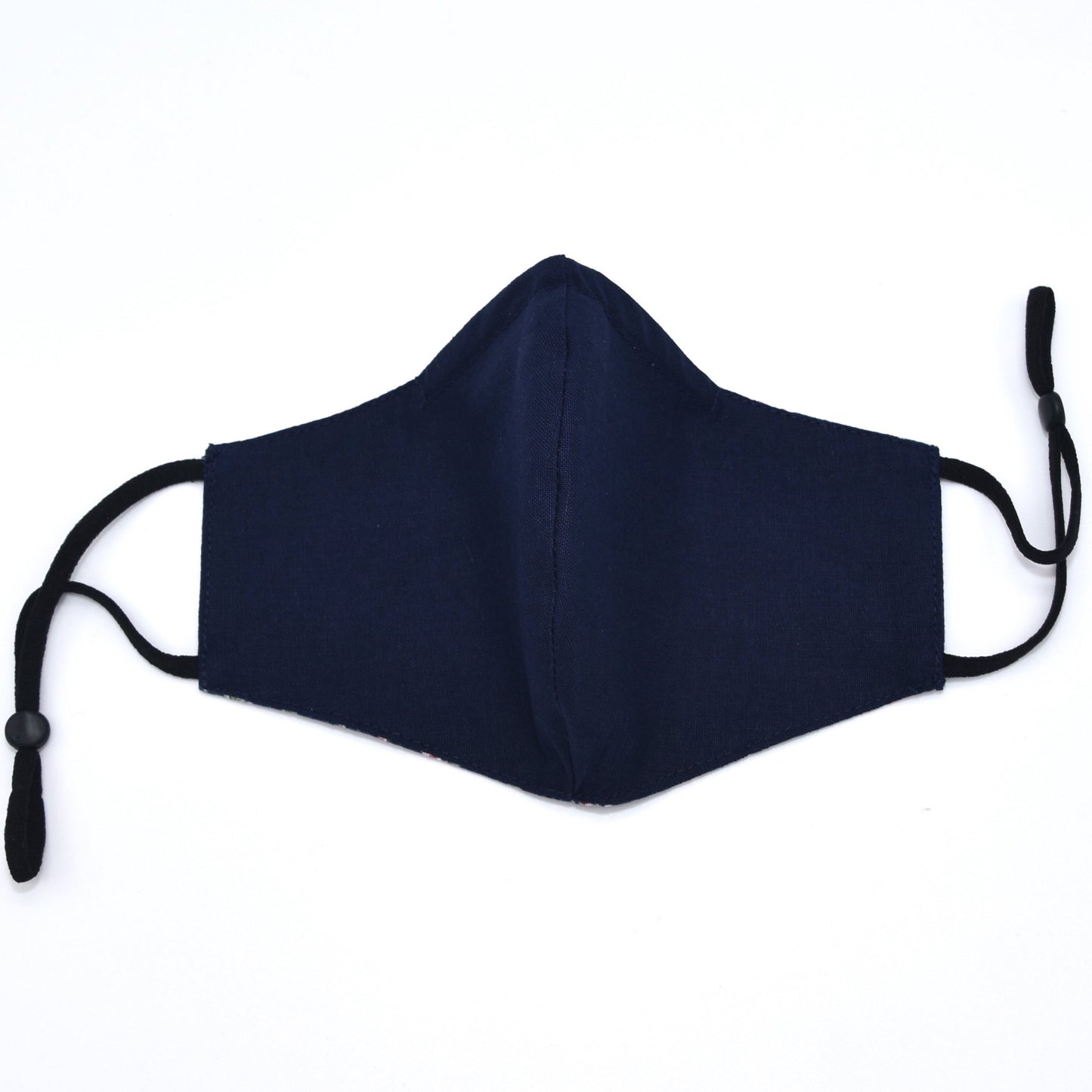 Roses on Navy Blue Print Reversible Face Mask