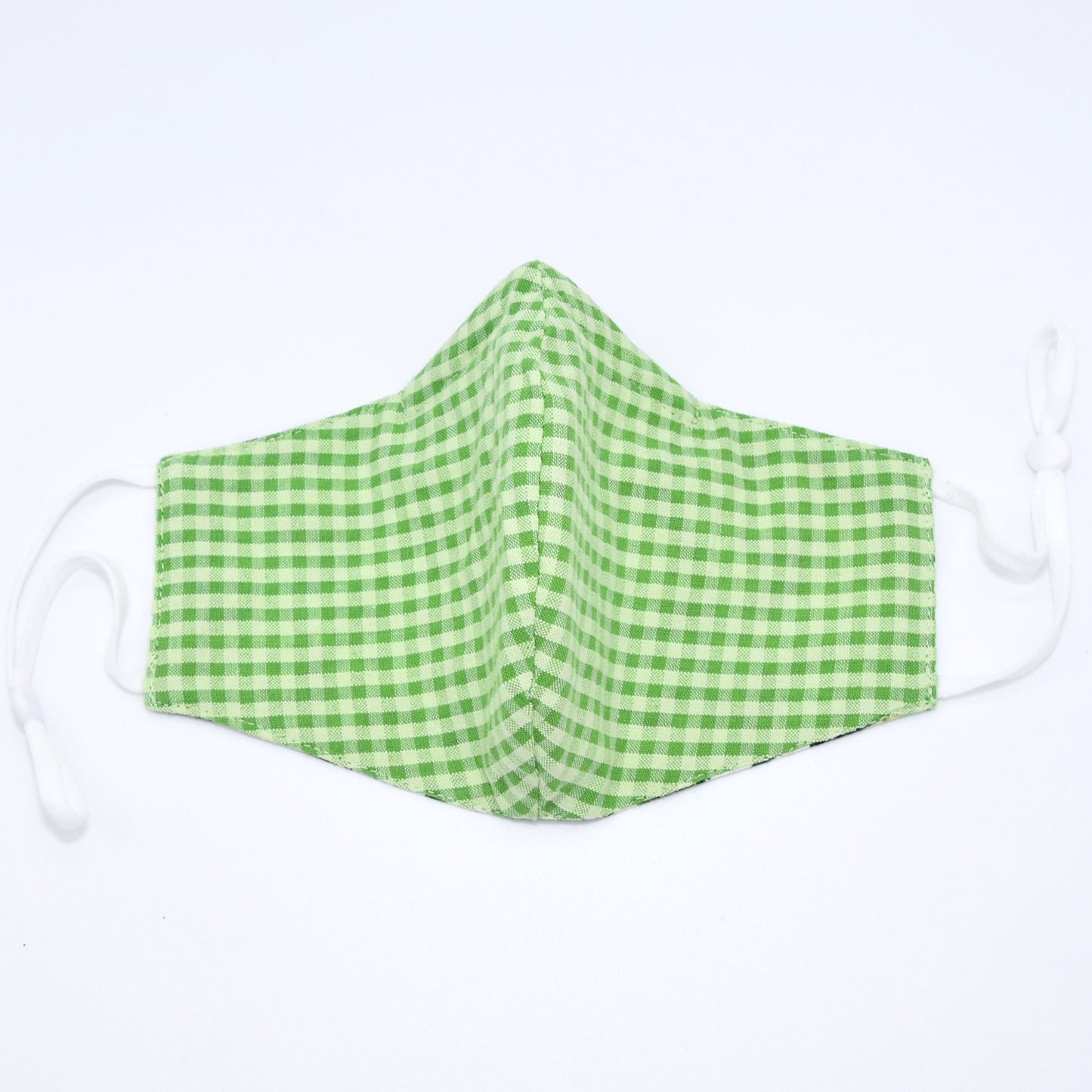 Daisies Print and Green Gingham Reversible Face Mask