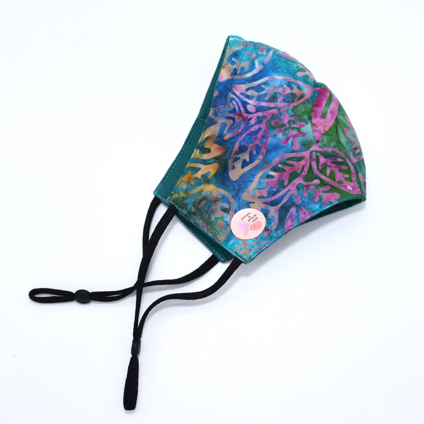 Multicolored Leaves Print Reversible Face Mask