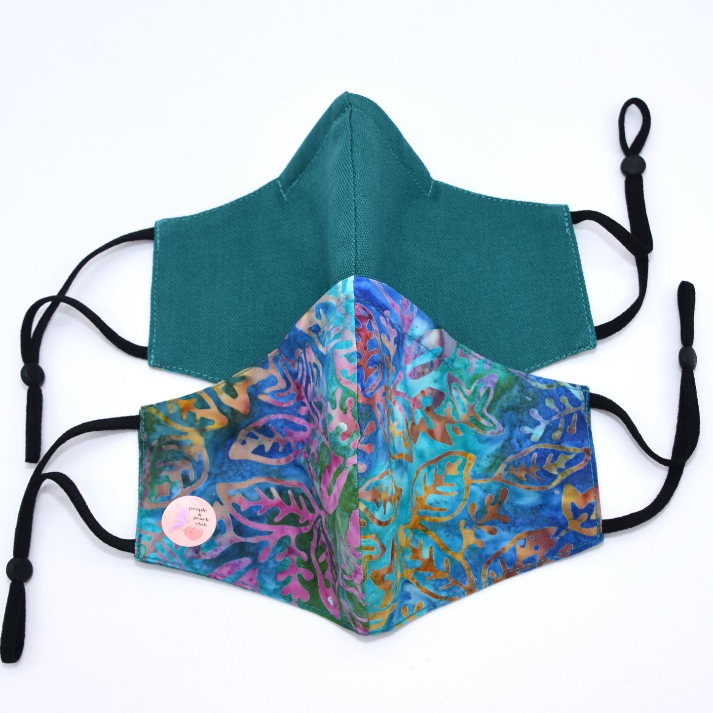 Multicolored Leaves Print Reversible Face Mask