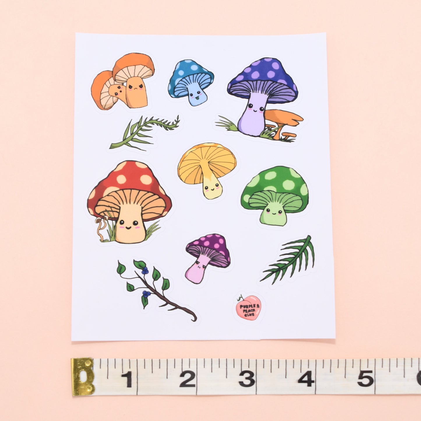 Cute Mushrooms Sticker Sheet