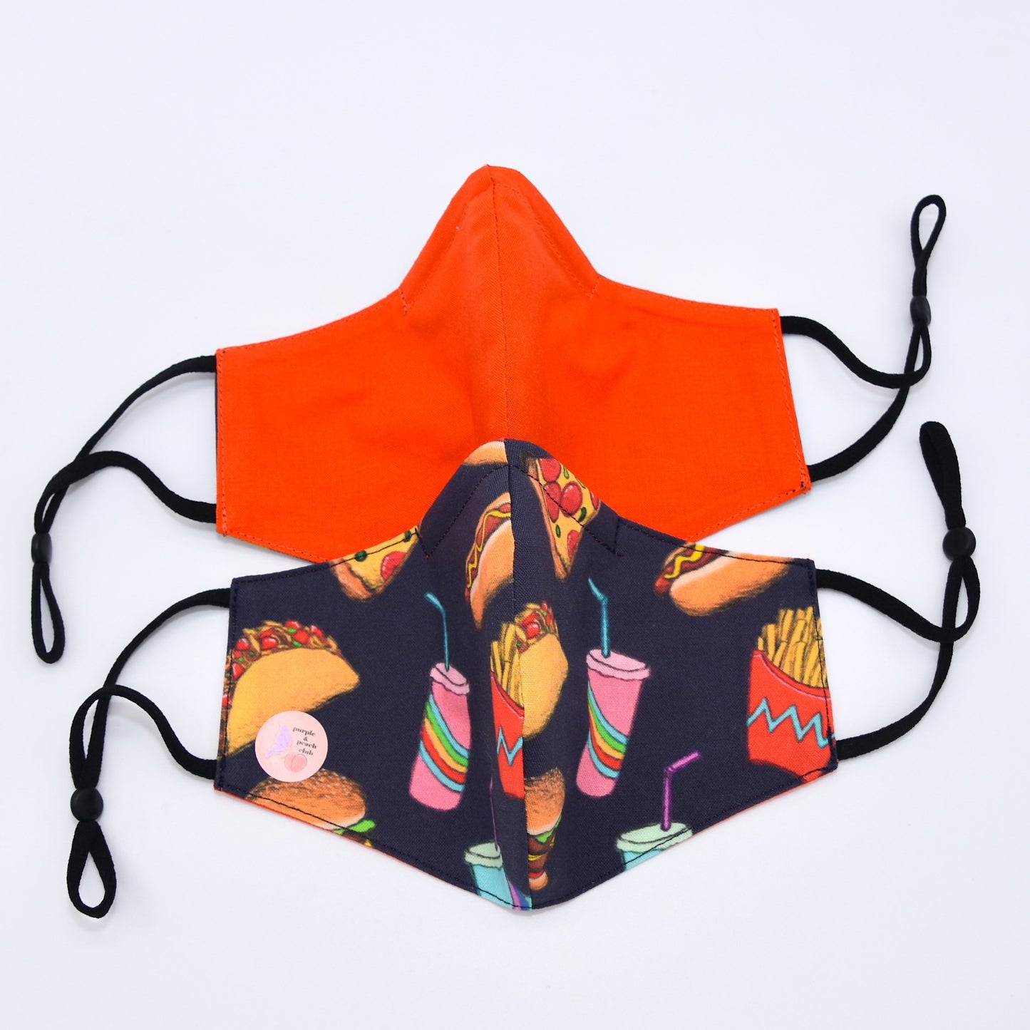 Fast Food Print Reversible Face Mask