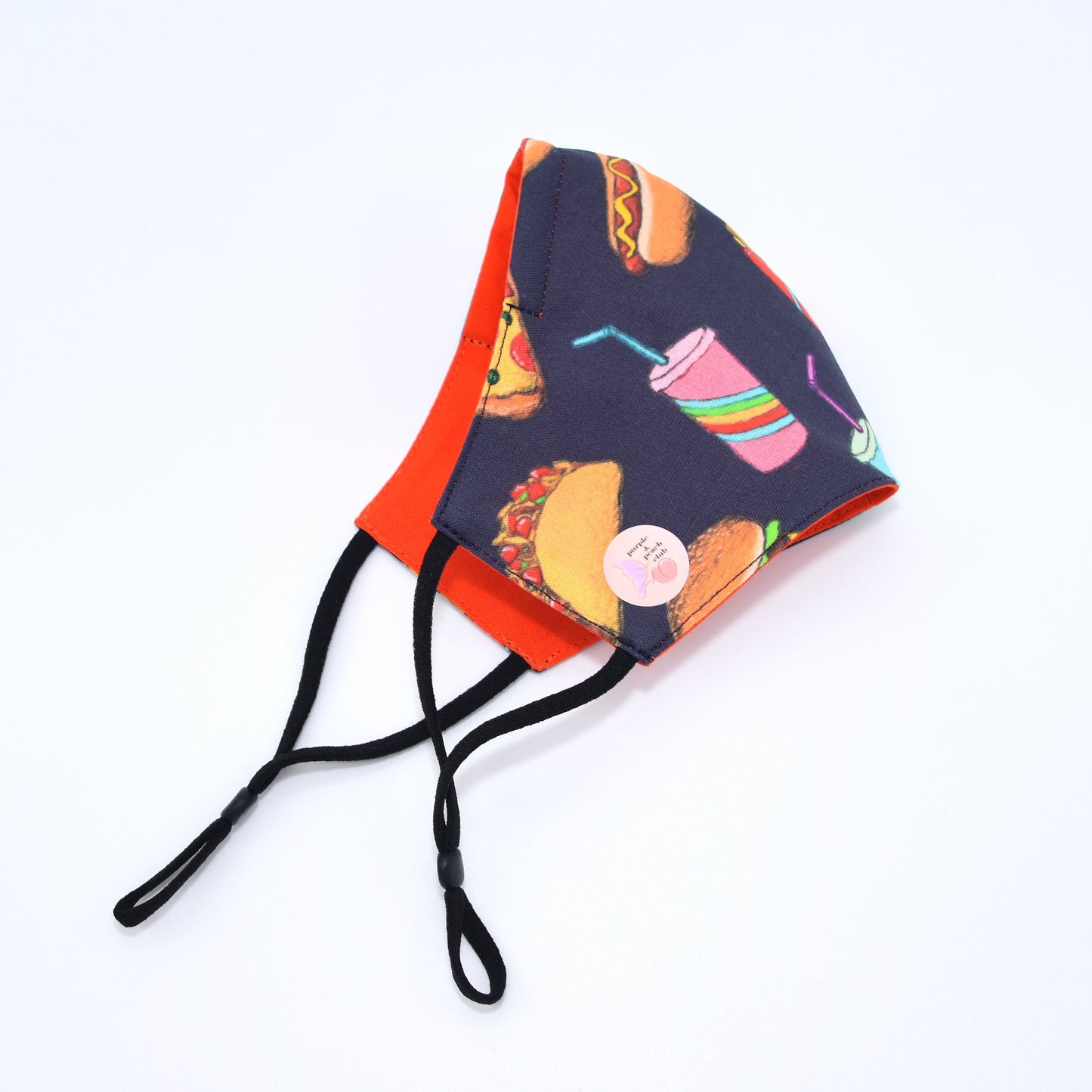 Fast Food Print Reversible Face Mask