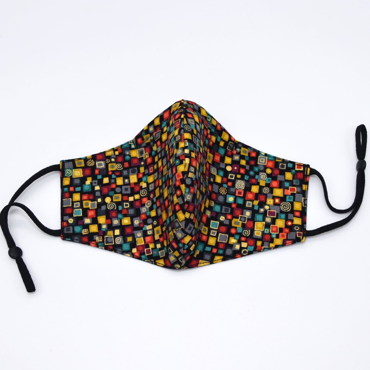 Colorful Squares Print Reversible Face Mask