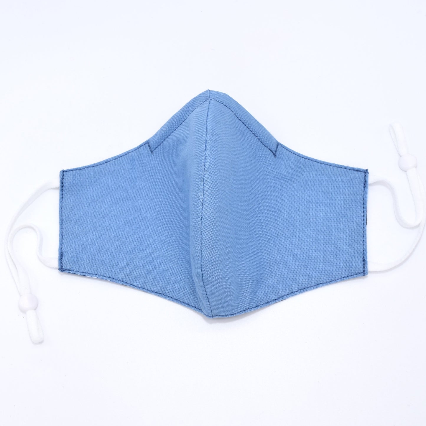 Blue Roses on Gray Print Reversible Face Mask
