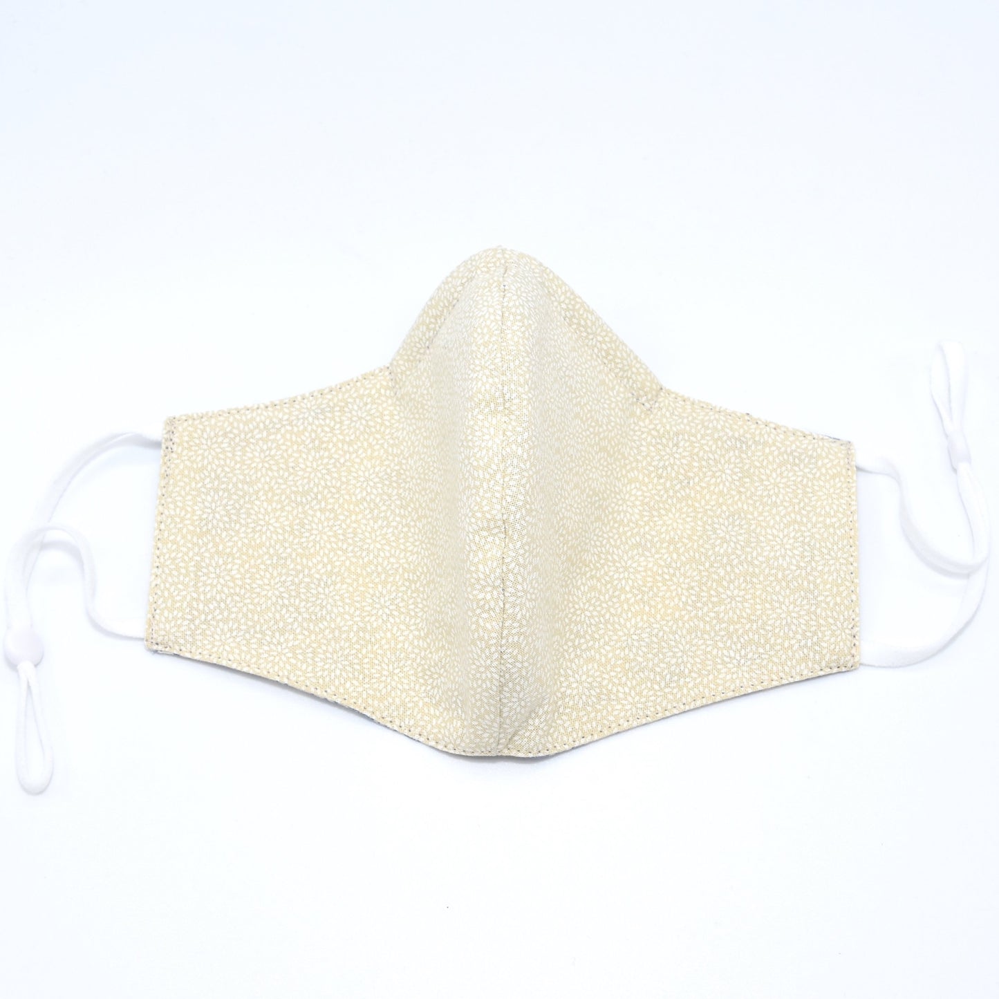 Soft Blue Floral Print on Ivory Reversible Face Mask
