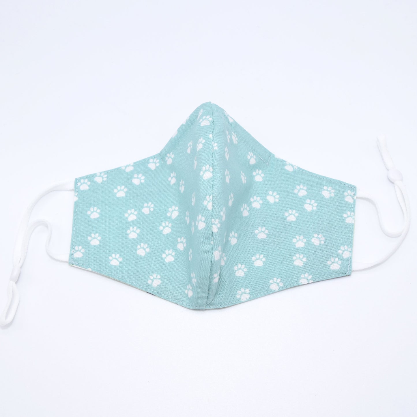 Green Cats Doodle Print Reversible Face Mask