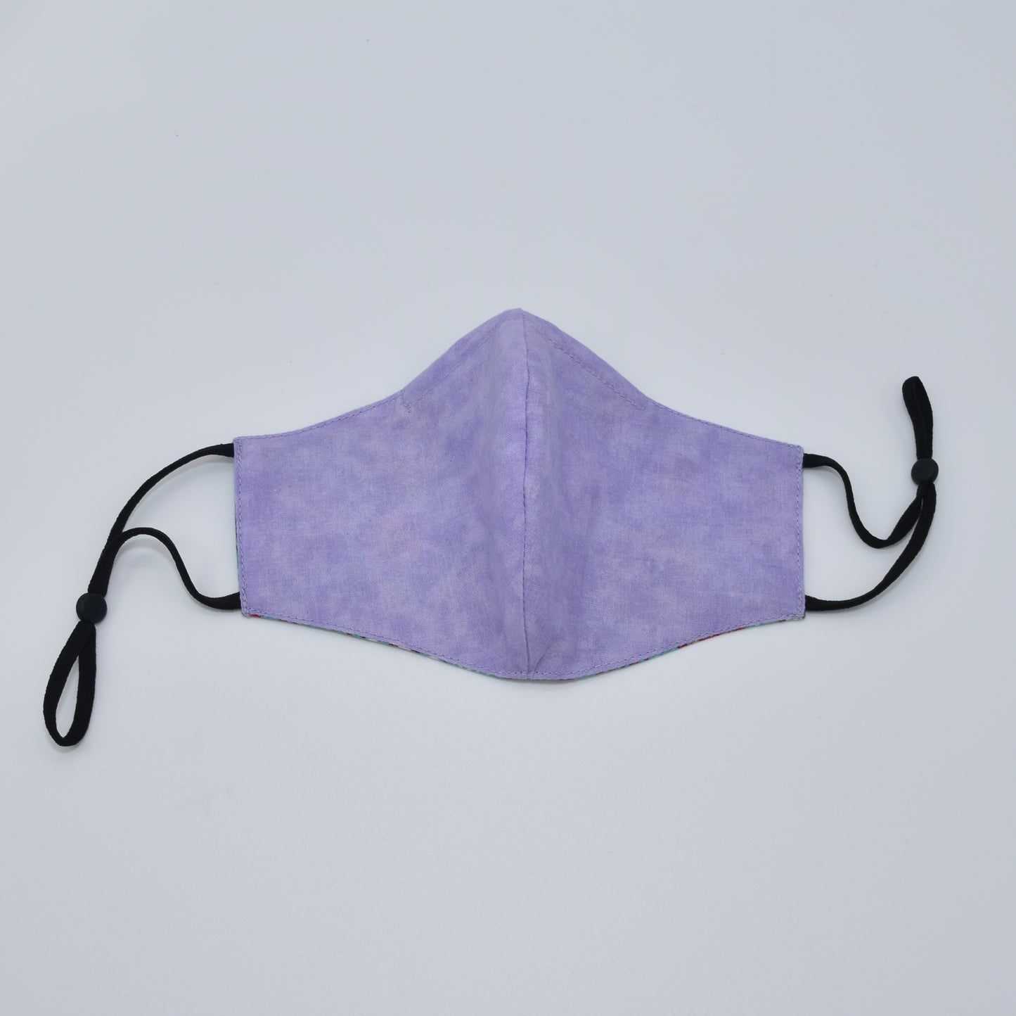 Turquoise Abstract Floral Print Reversible Face Mask