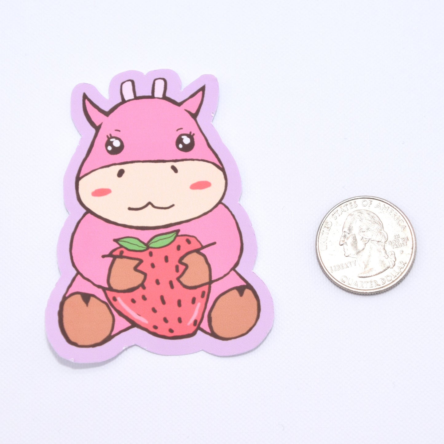 Strawberry Cow Sticker