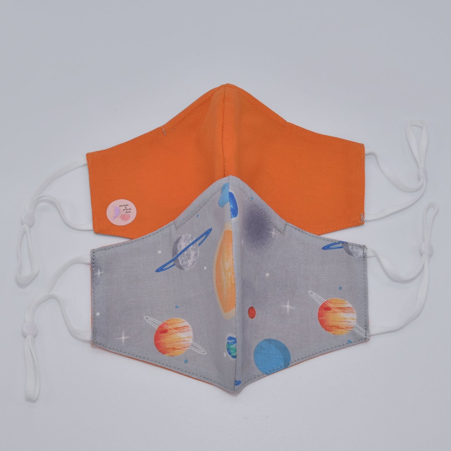 Gray Space Print Reversible Face Mask