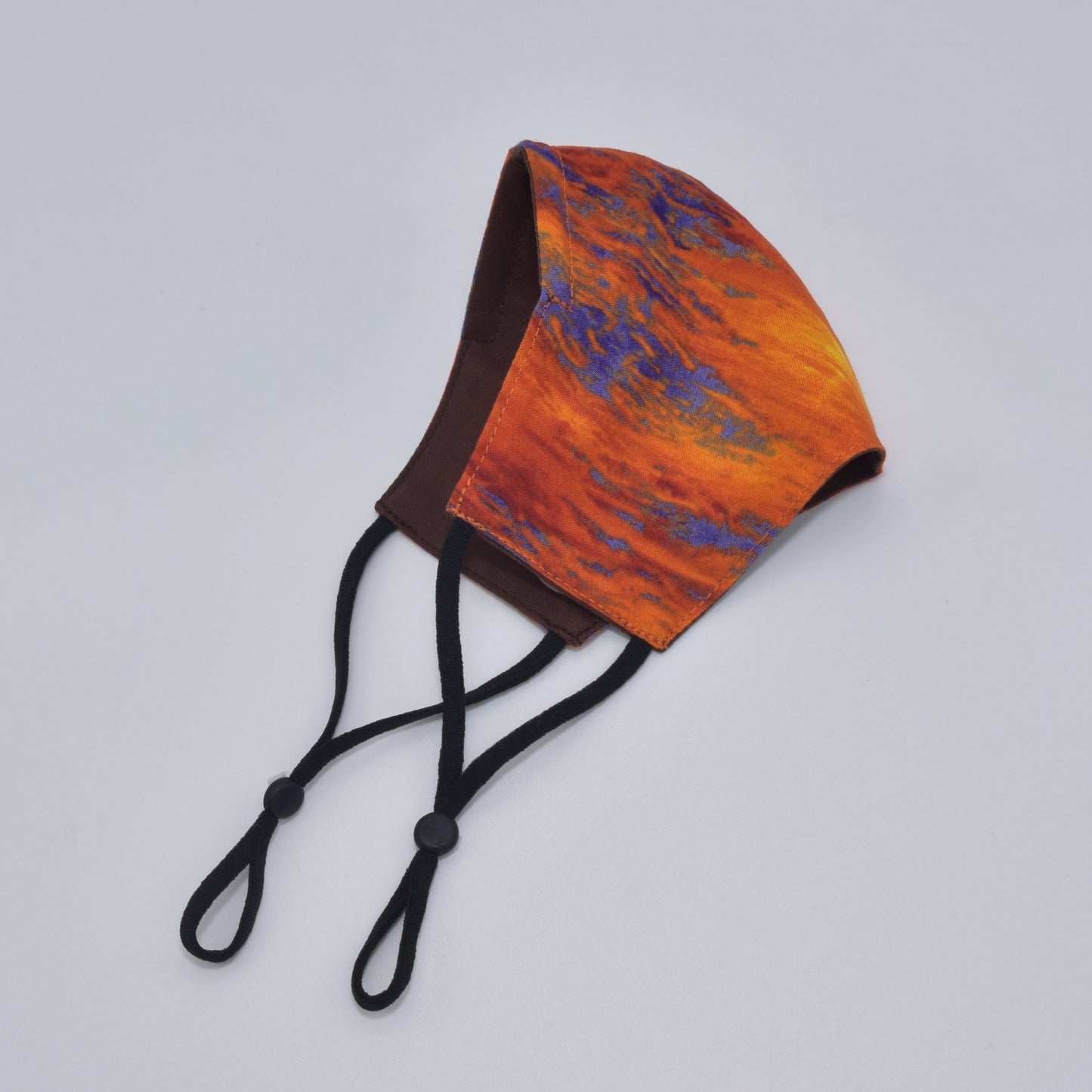 Orange Sunset Print Reversible Face Mask