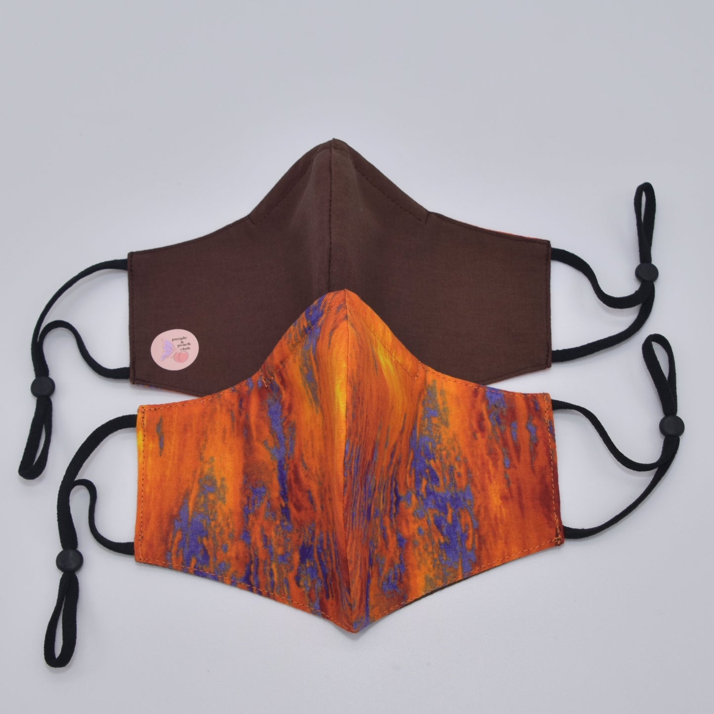 Orange Sunset Print Reversible Face Mask