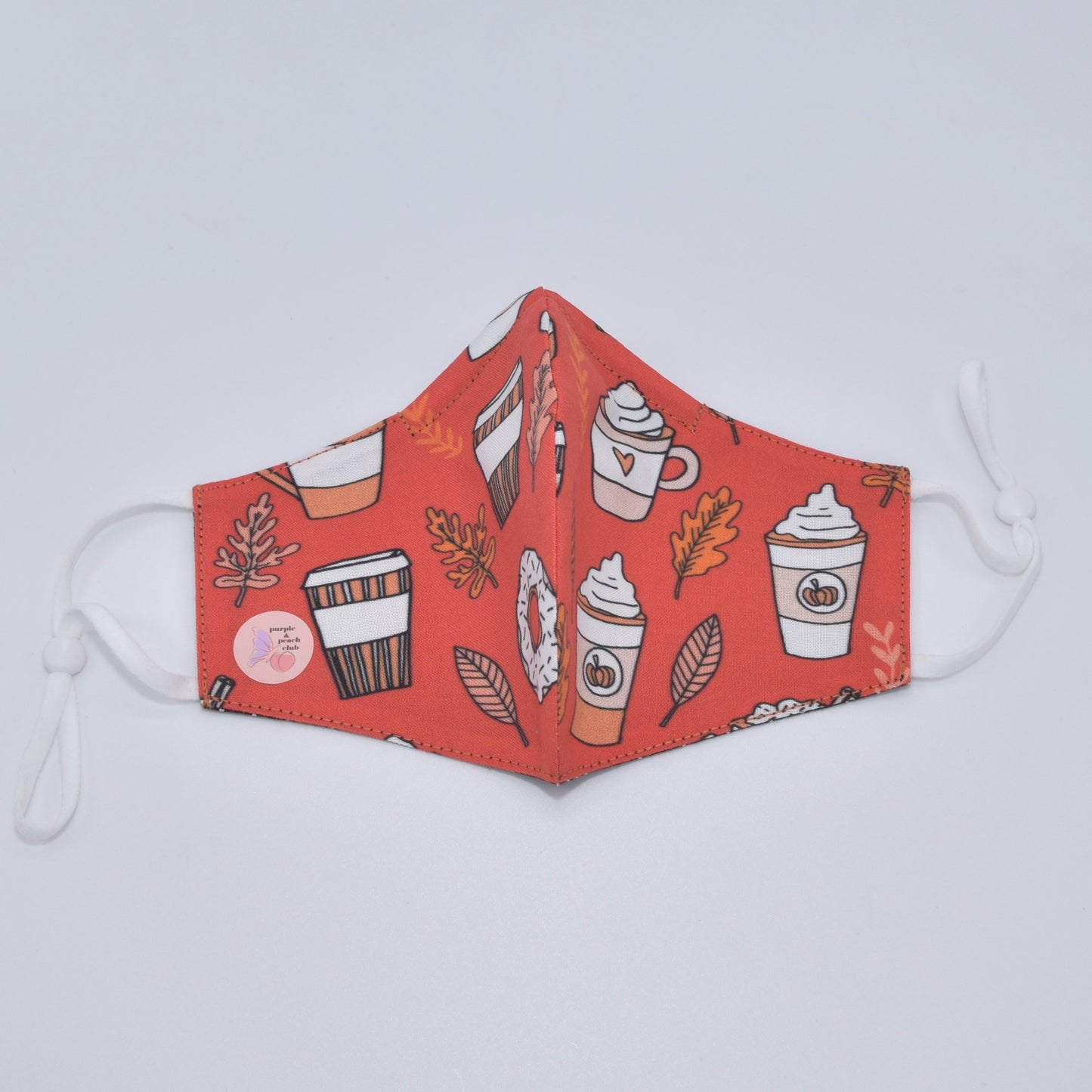 Coffee and Bagels Print Reversible Face Mask