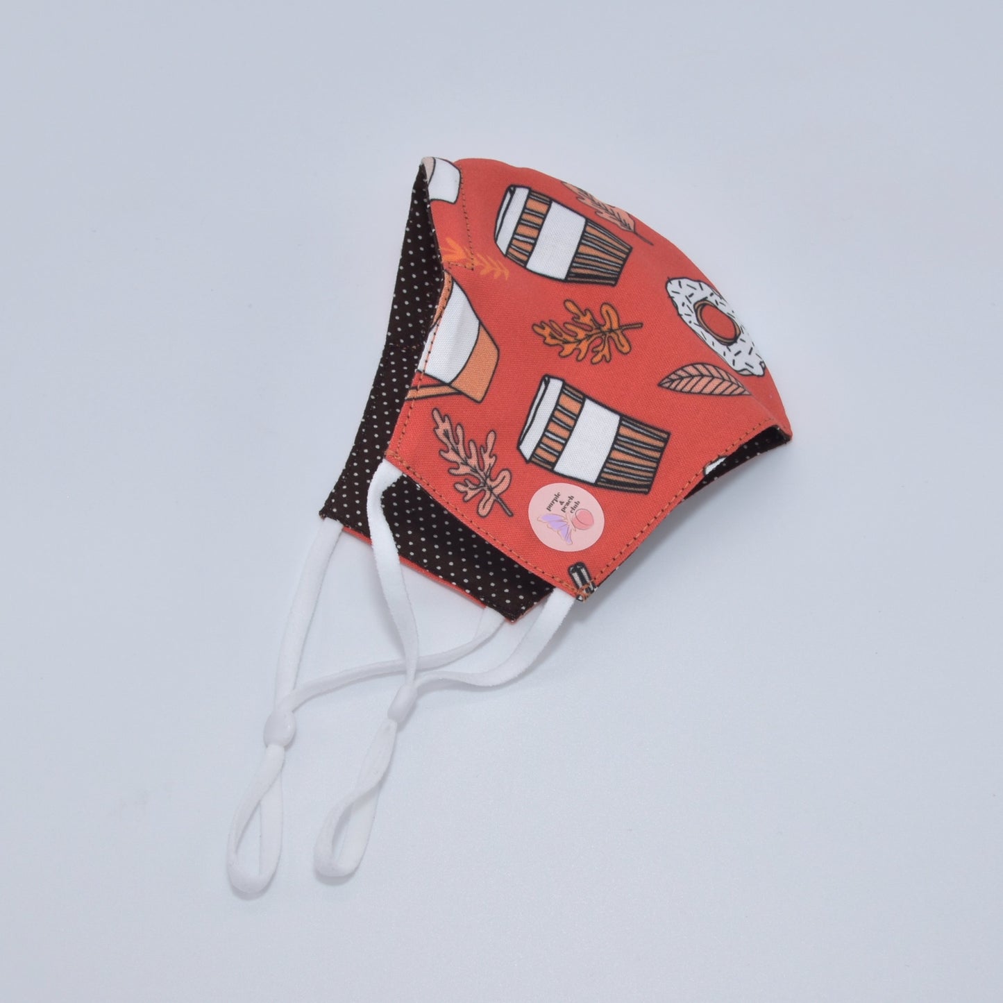 Coffee and Bagels Print Reversible Face Mask