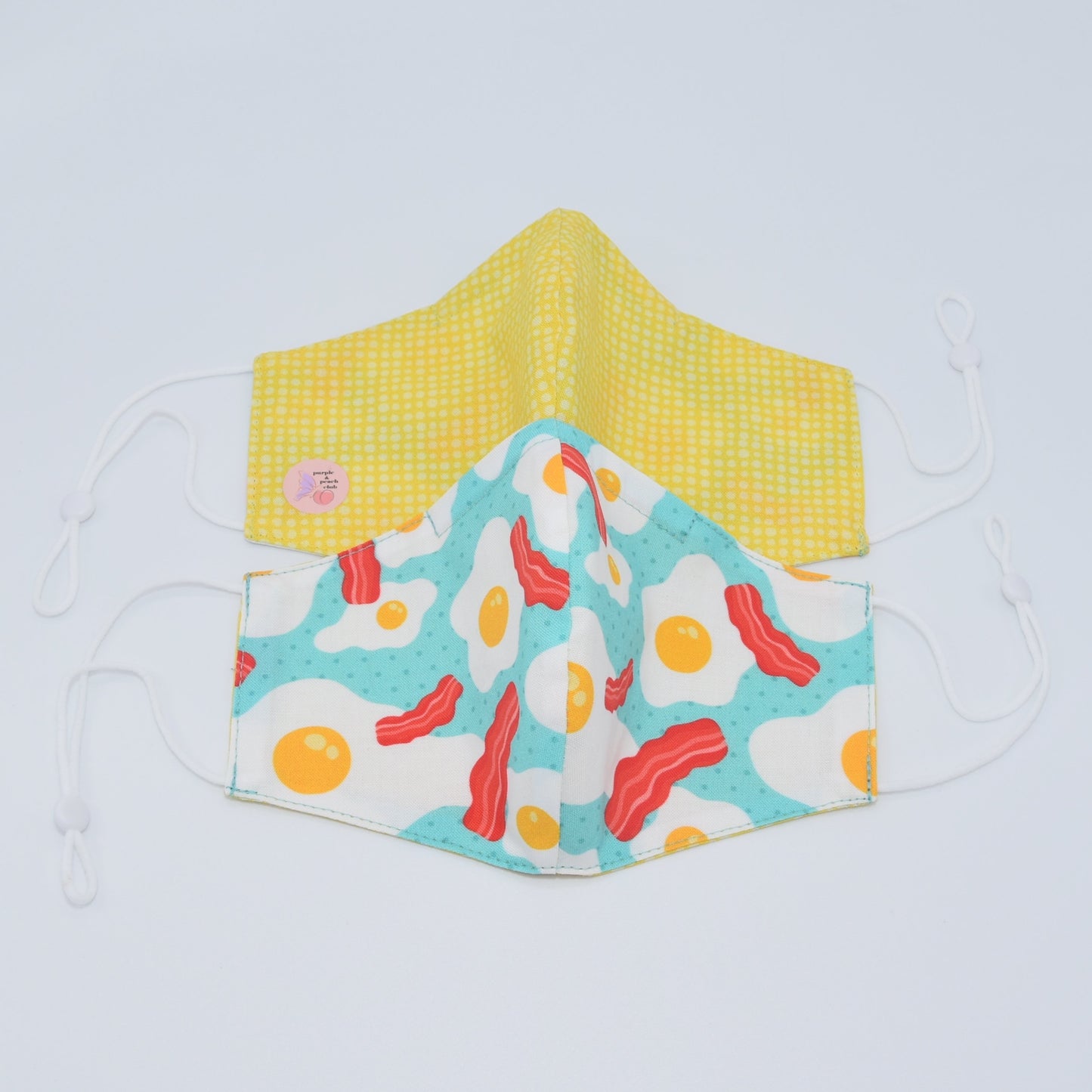 Eggs & Bacon Print Reversible Face Mask