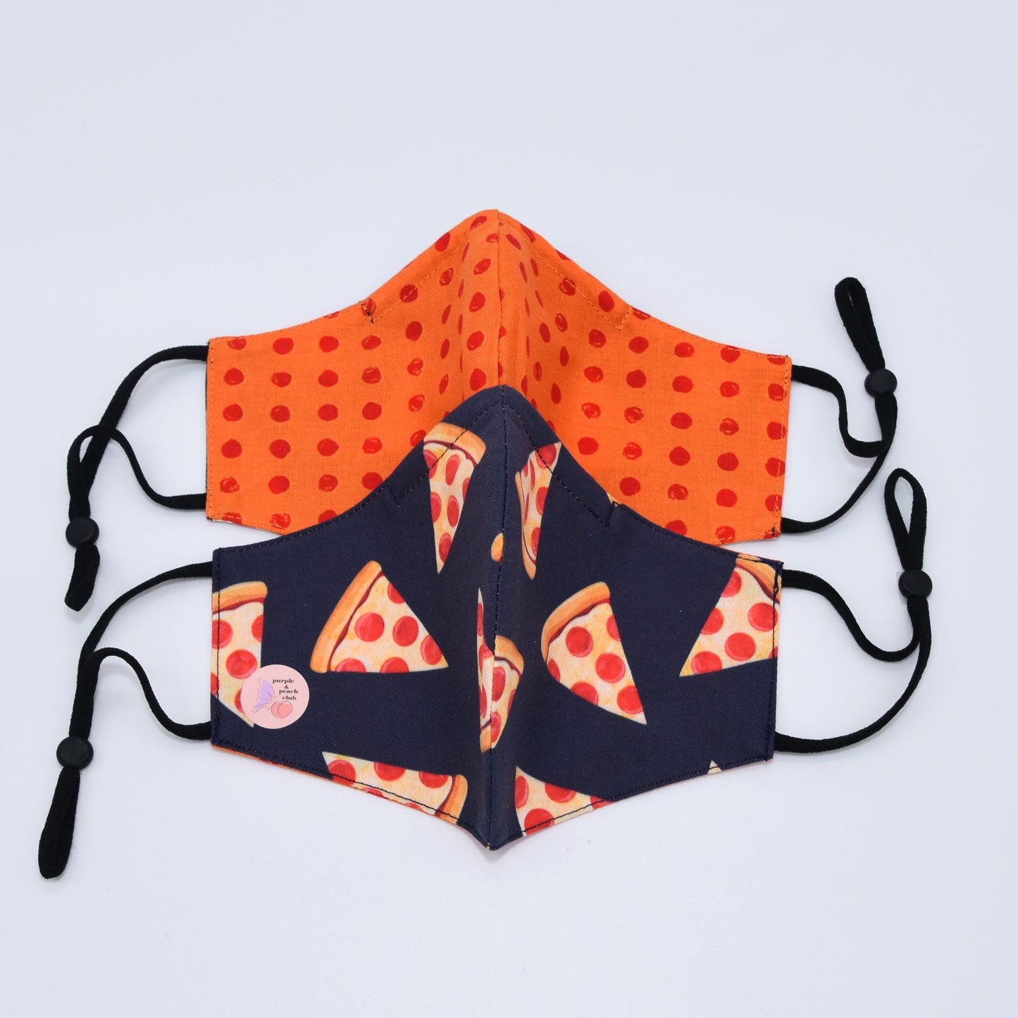 Pizza Print Reversible Face Mask