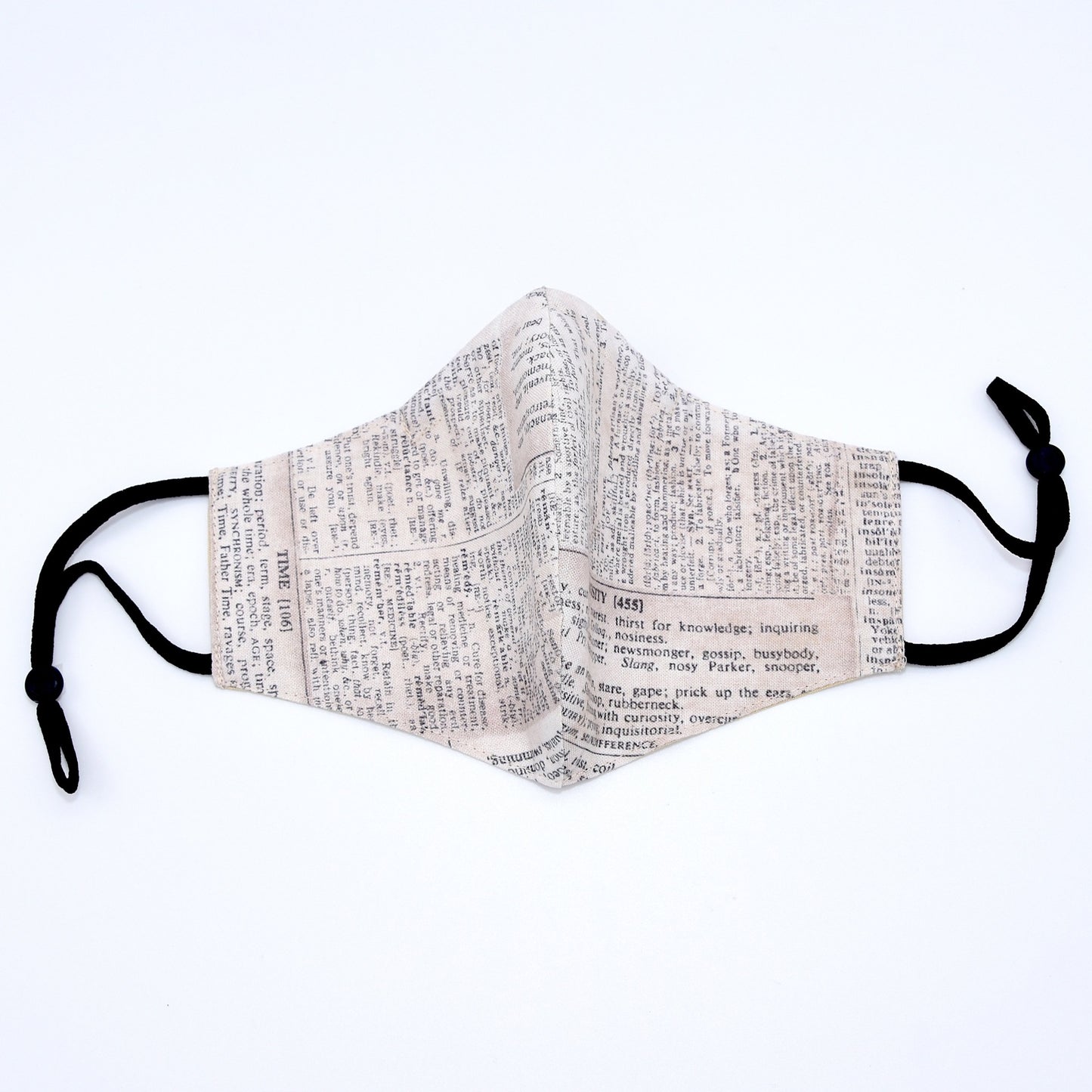 Newspaper Print Reversible Face Mask