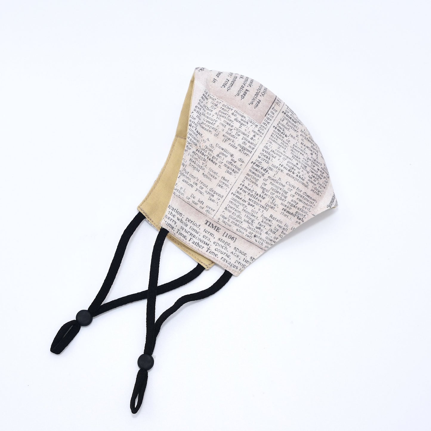 Newspaper Print Reversible Face Mask