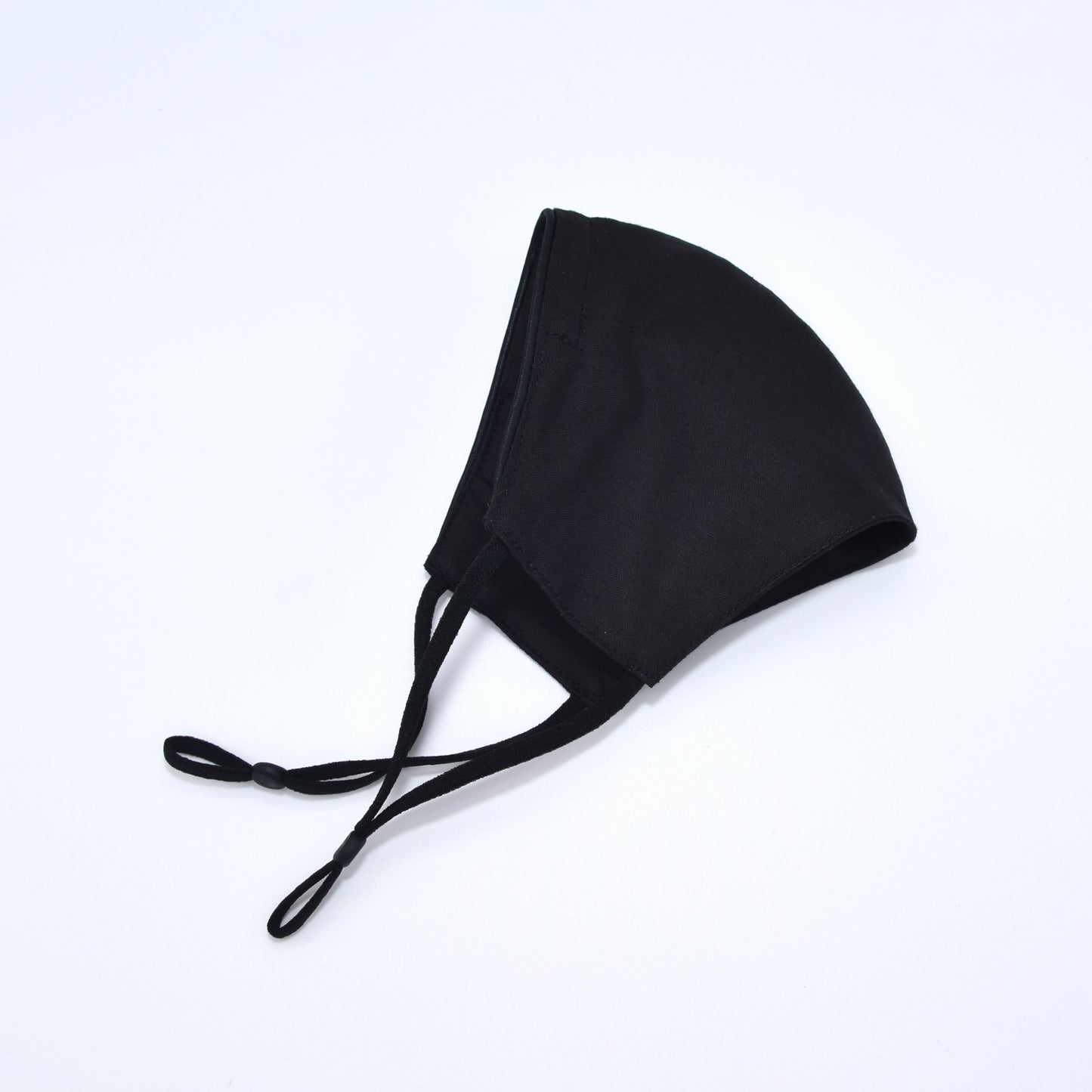 Black Trimmed Satin Piping Face Mask