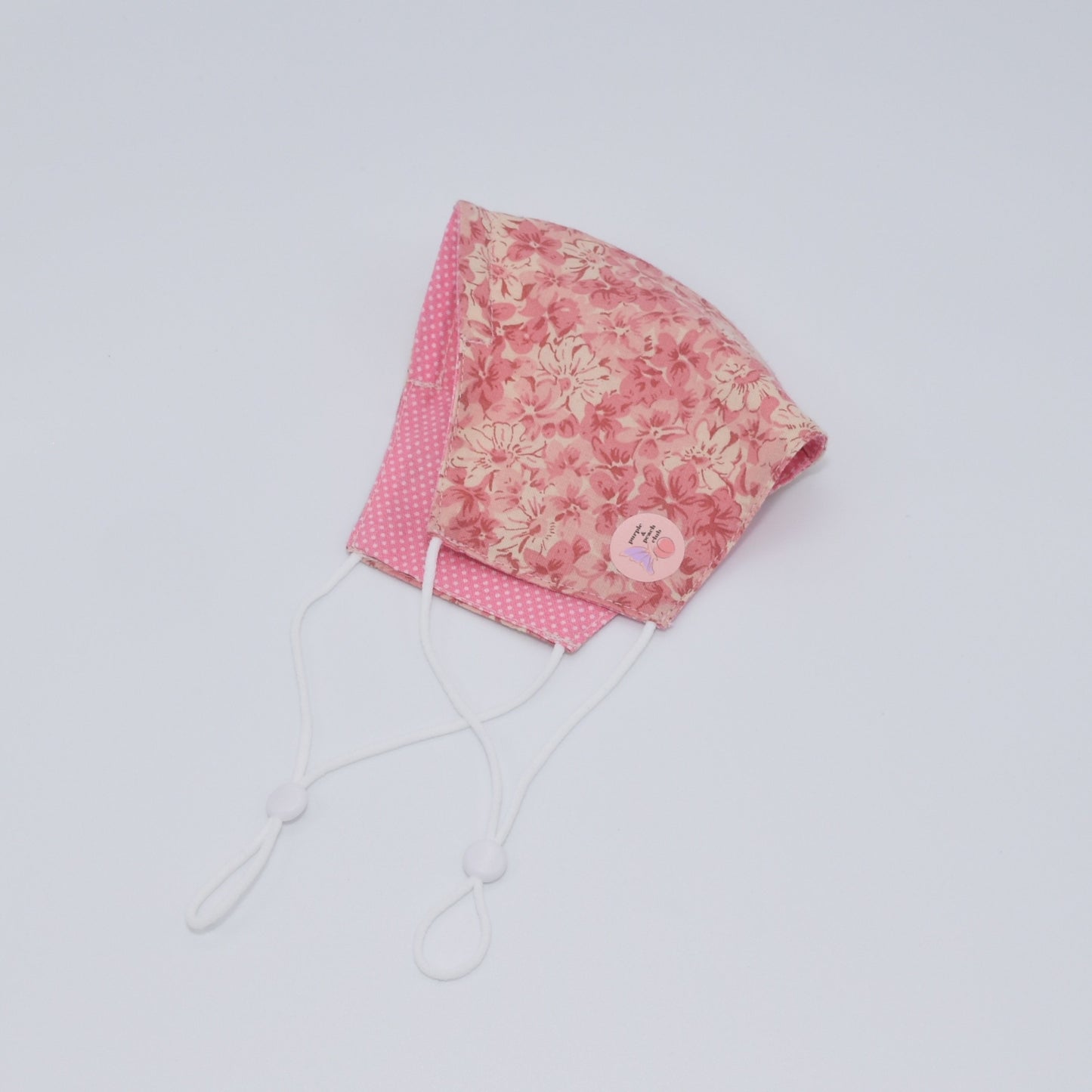 Pink Floral Print Reversible Face Mask