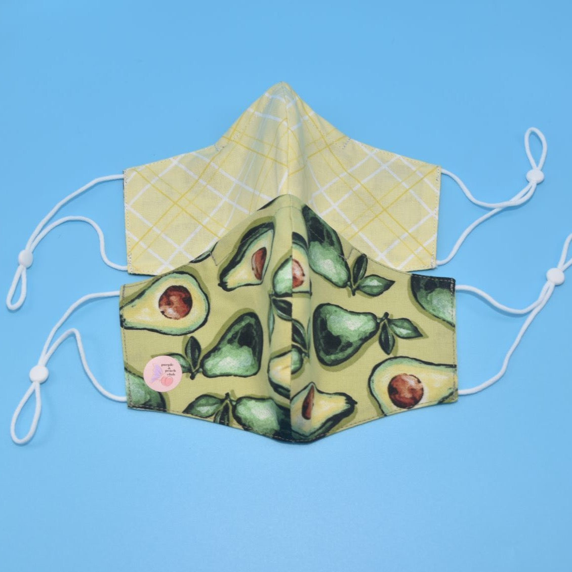 Avocado Print Reversible Face Mask