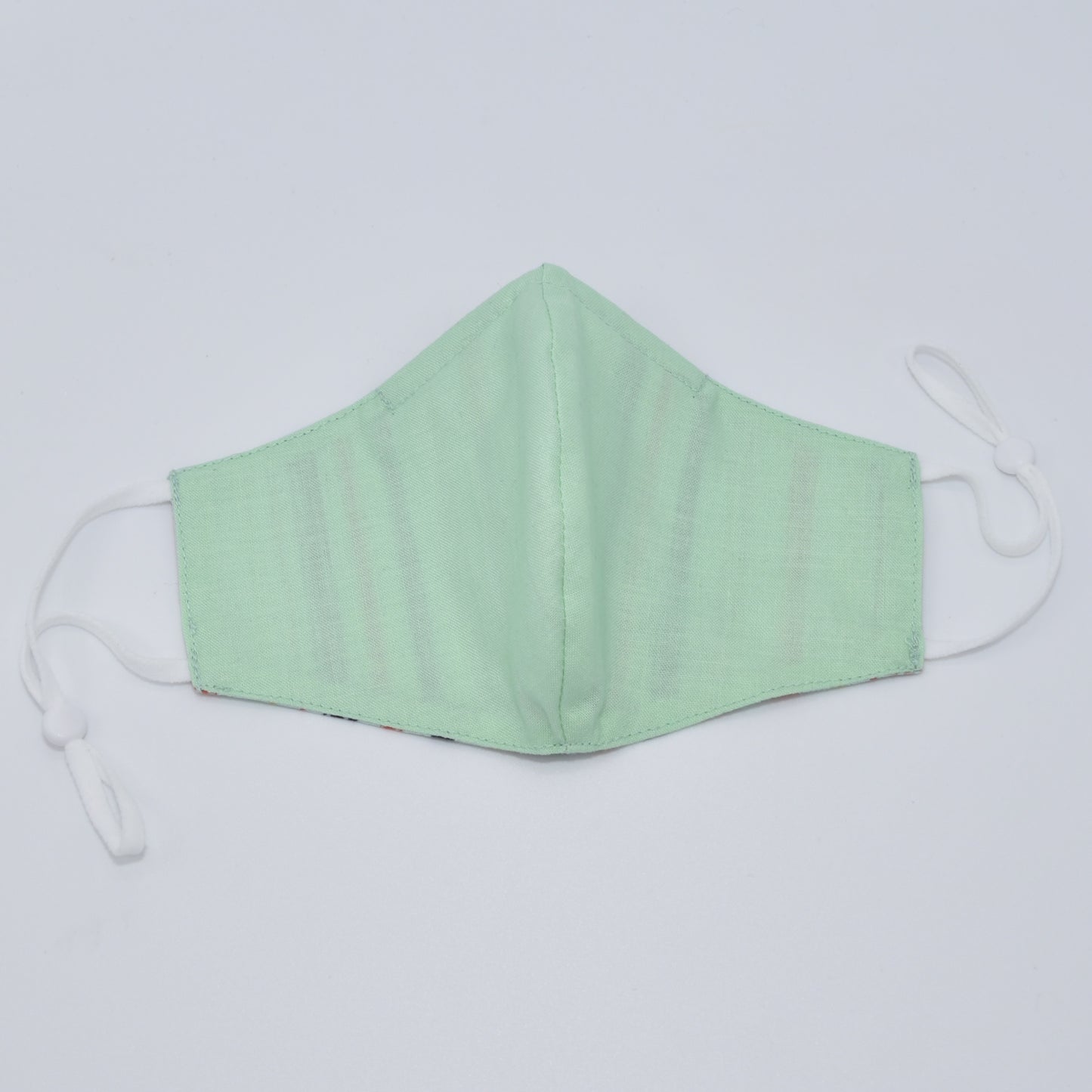 Colored Stripes On Mint Green Print Reversible Face Mask