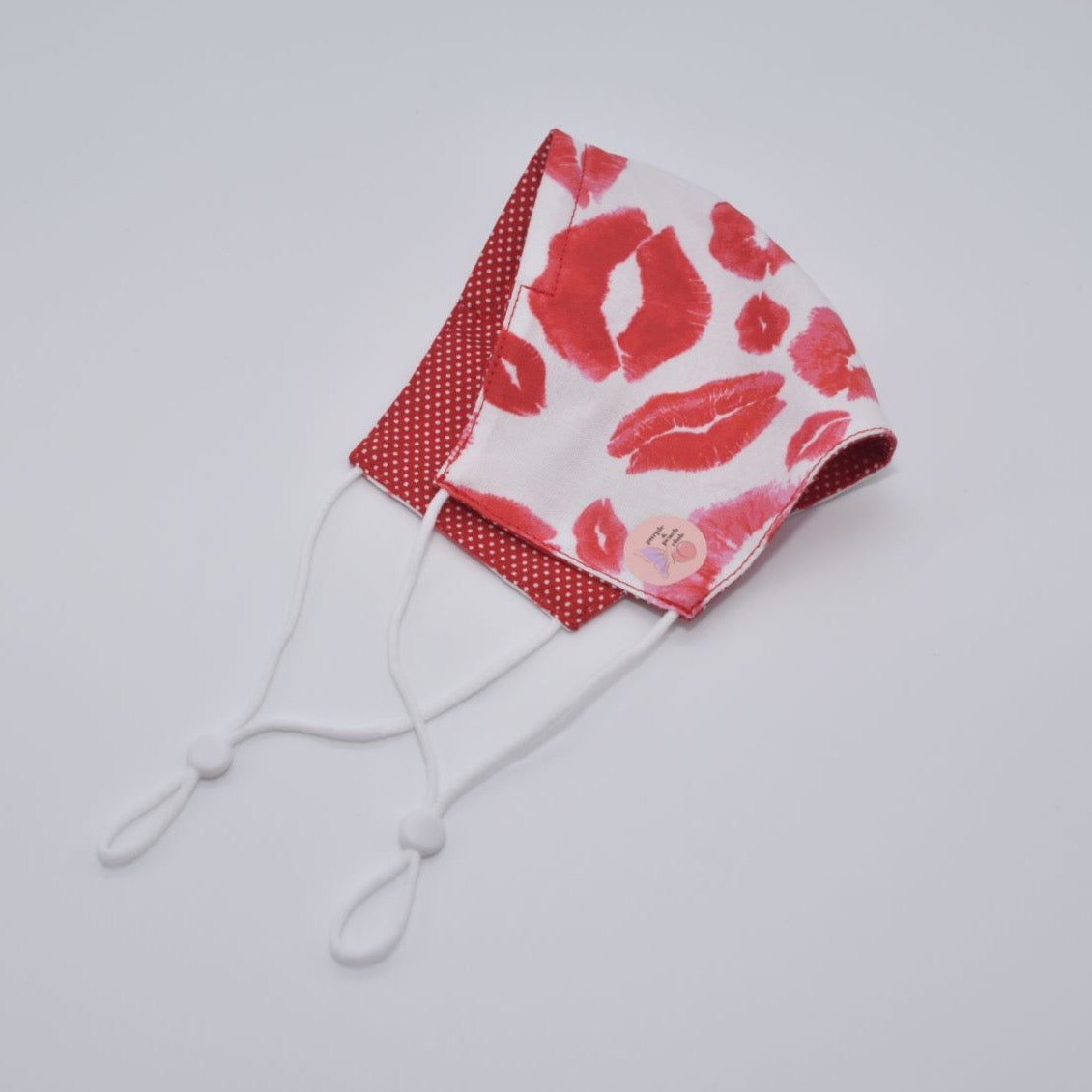 Lipstick Print Reversible Face Mask