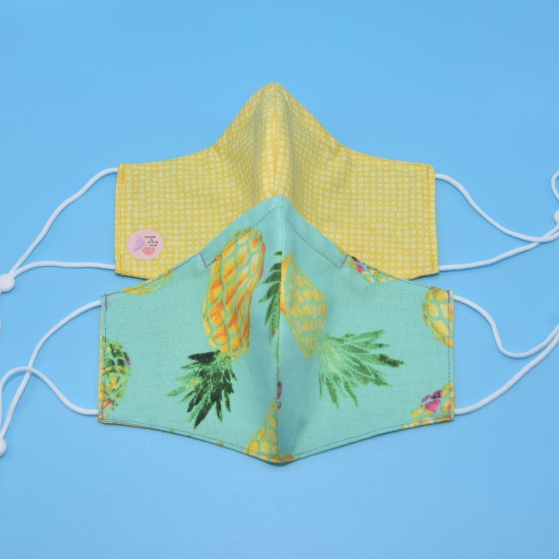 Pineapple Print Reversible Face Mask