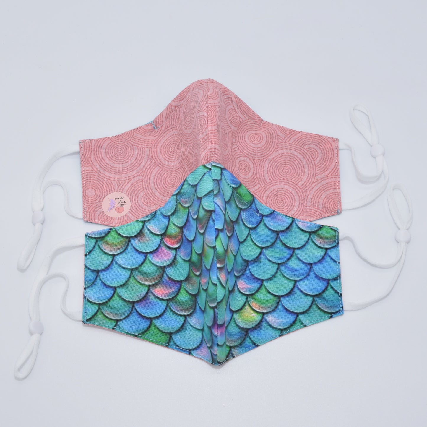 Shimmering Scales Print Reversible Face Mask