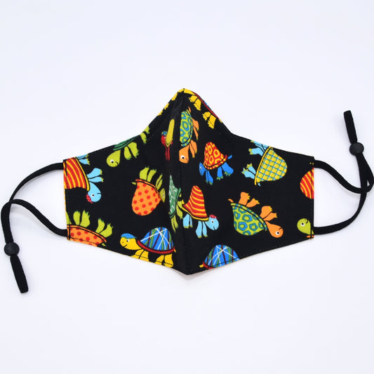 Multicolor Turtles Print Reversible Face Mask