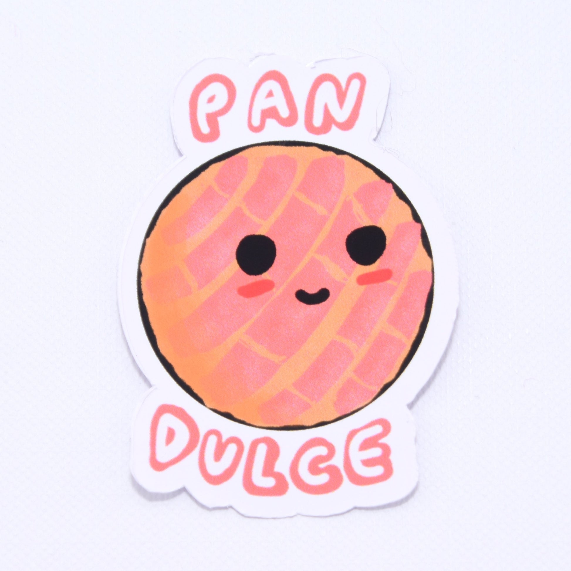 cute pink pan dulce die cut sticker