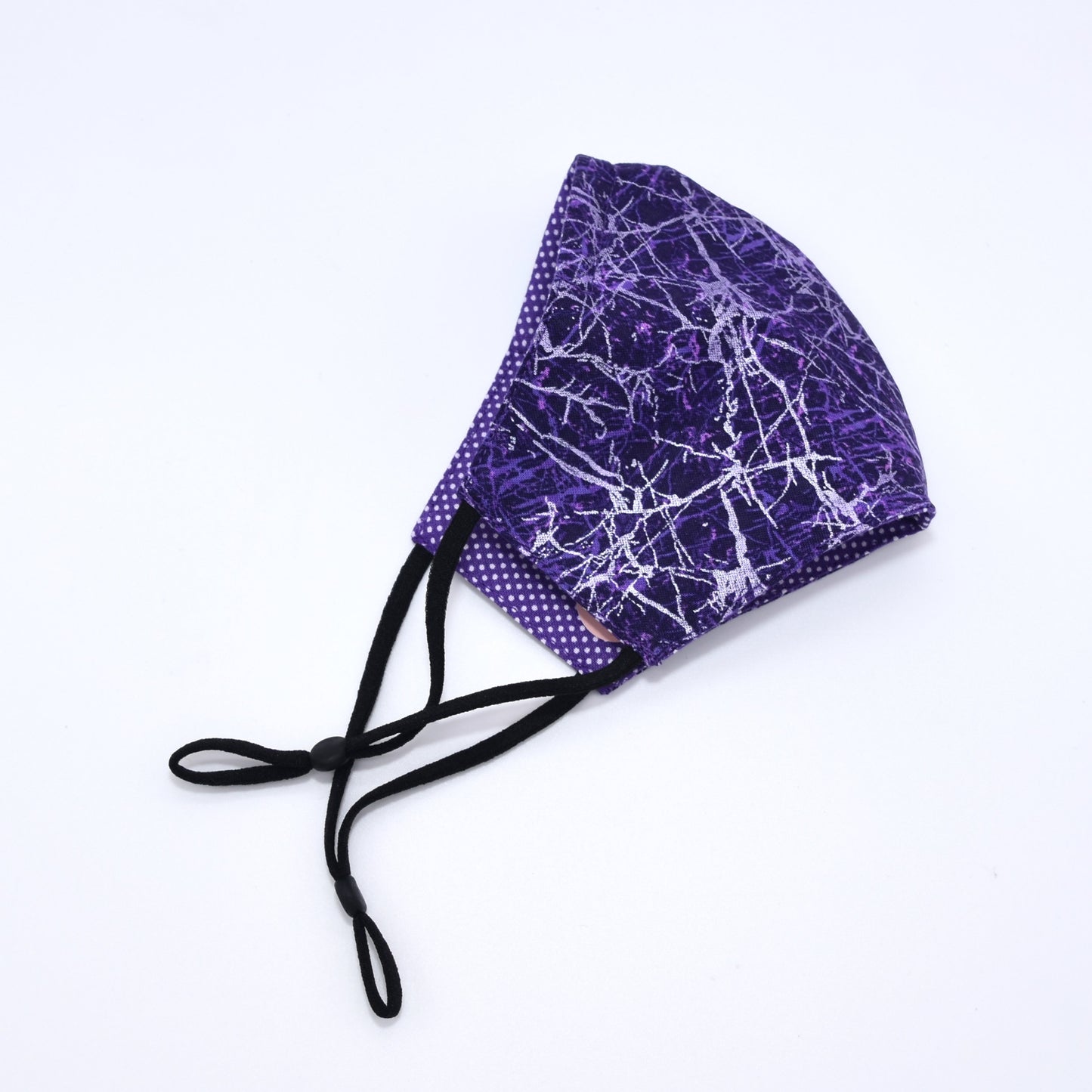 Purple Abstract Print Reversible Face Mask