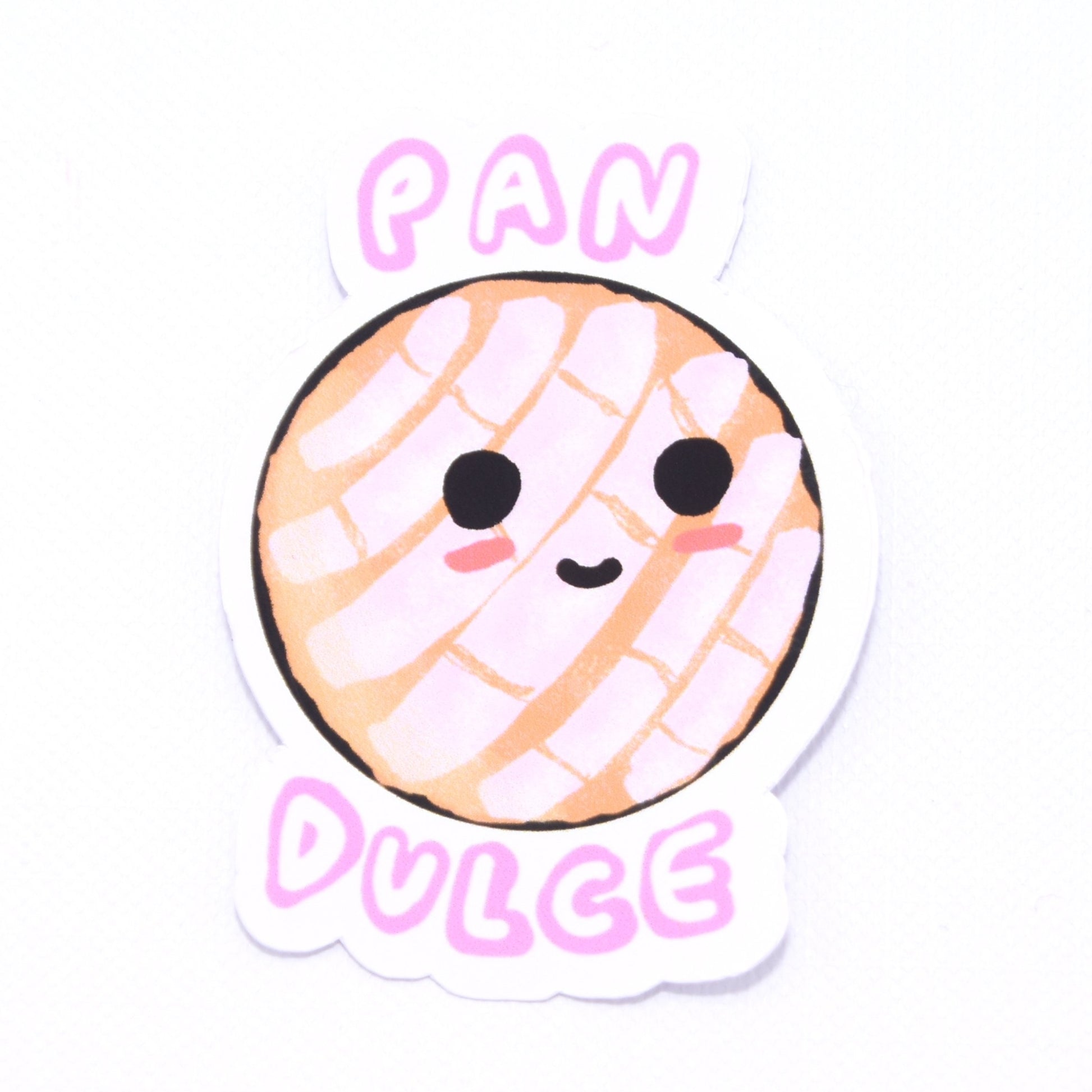 cute white pan dulce die cut sticker