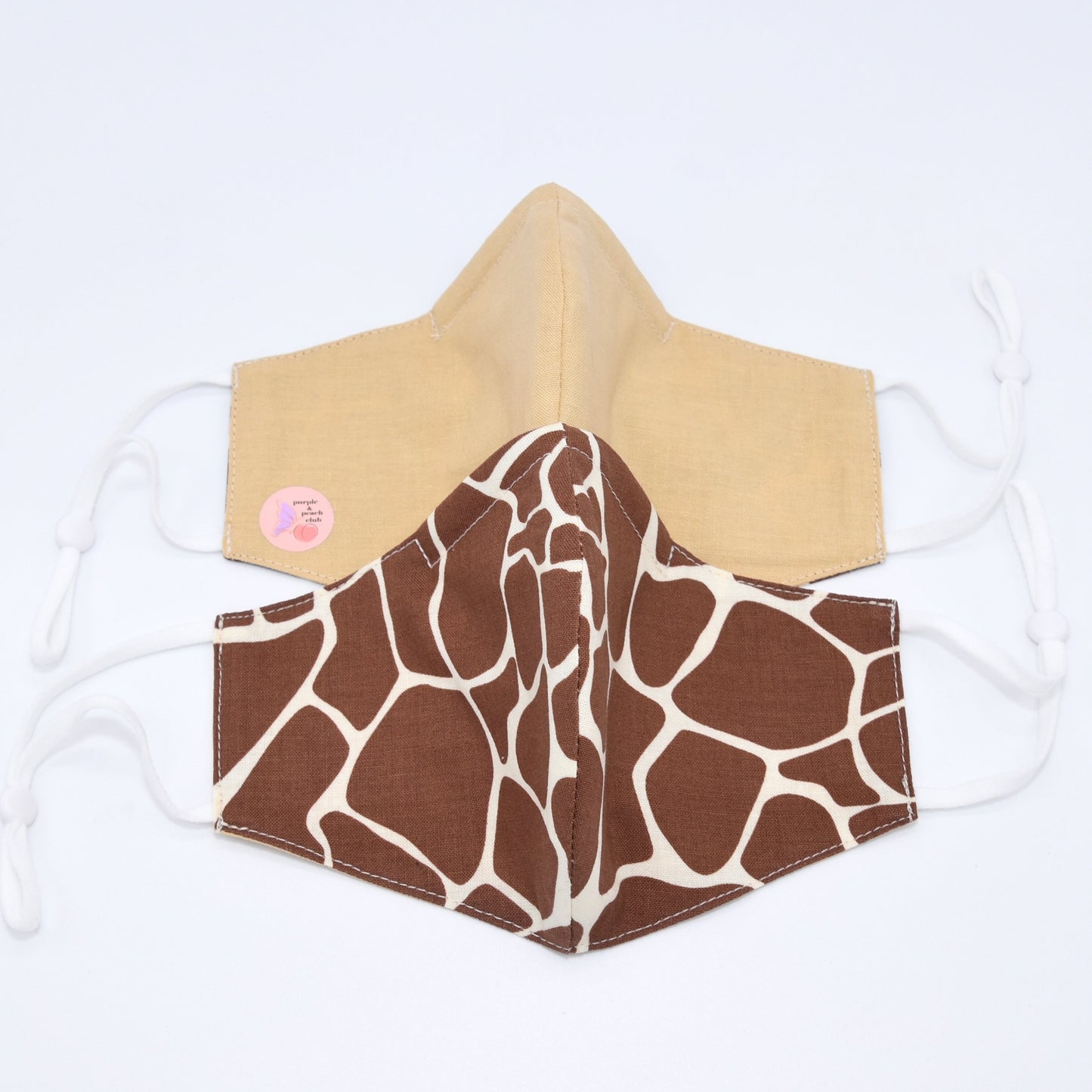 Giraffe Print Reversible Face Mask