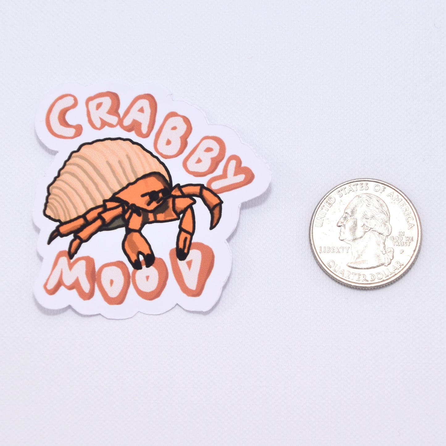 "Crabby Mood" Hermit Crab Sticker