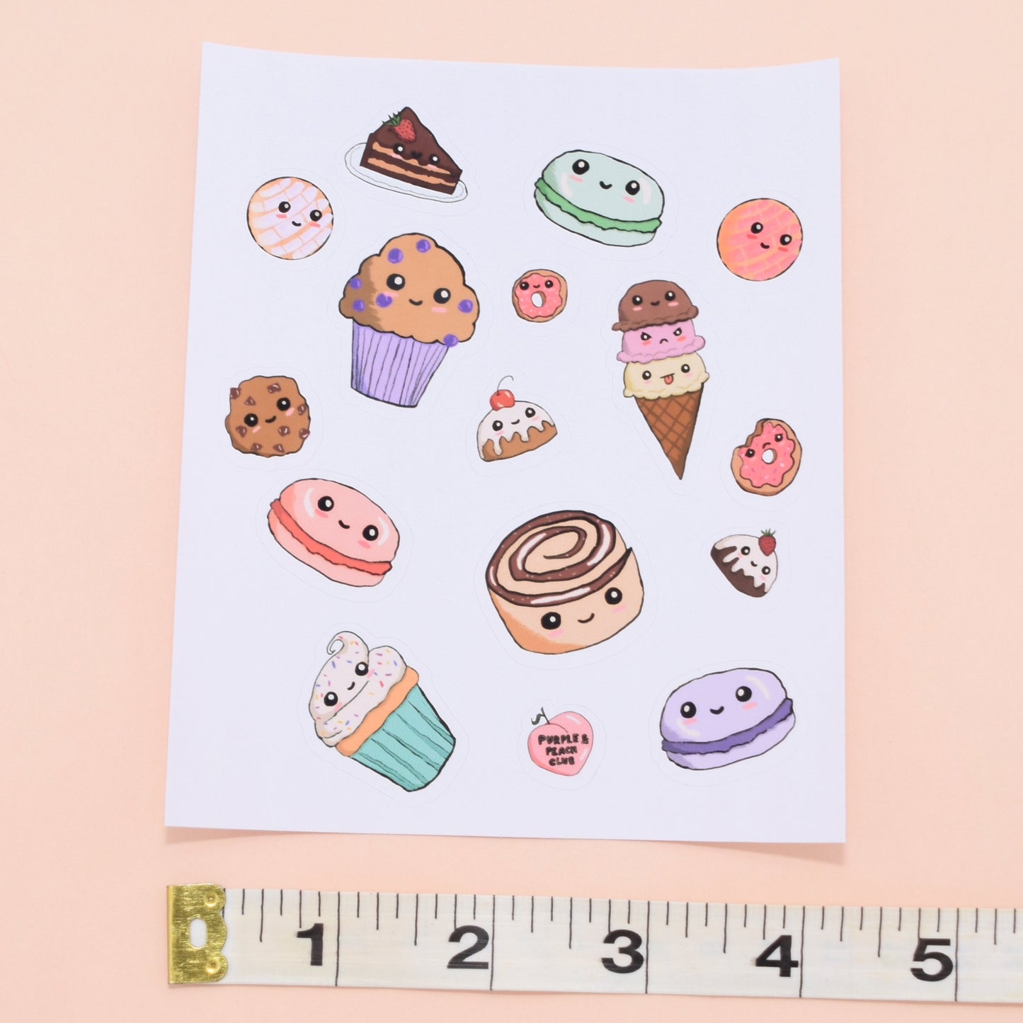 Cute Desserts Sticker Sheet