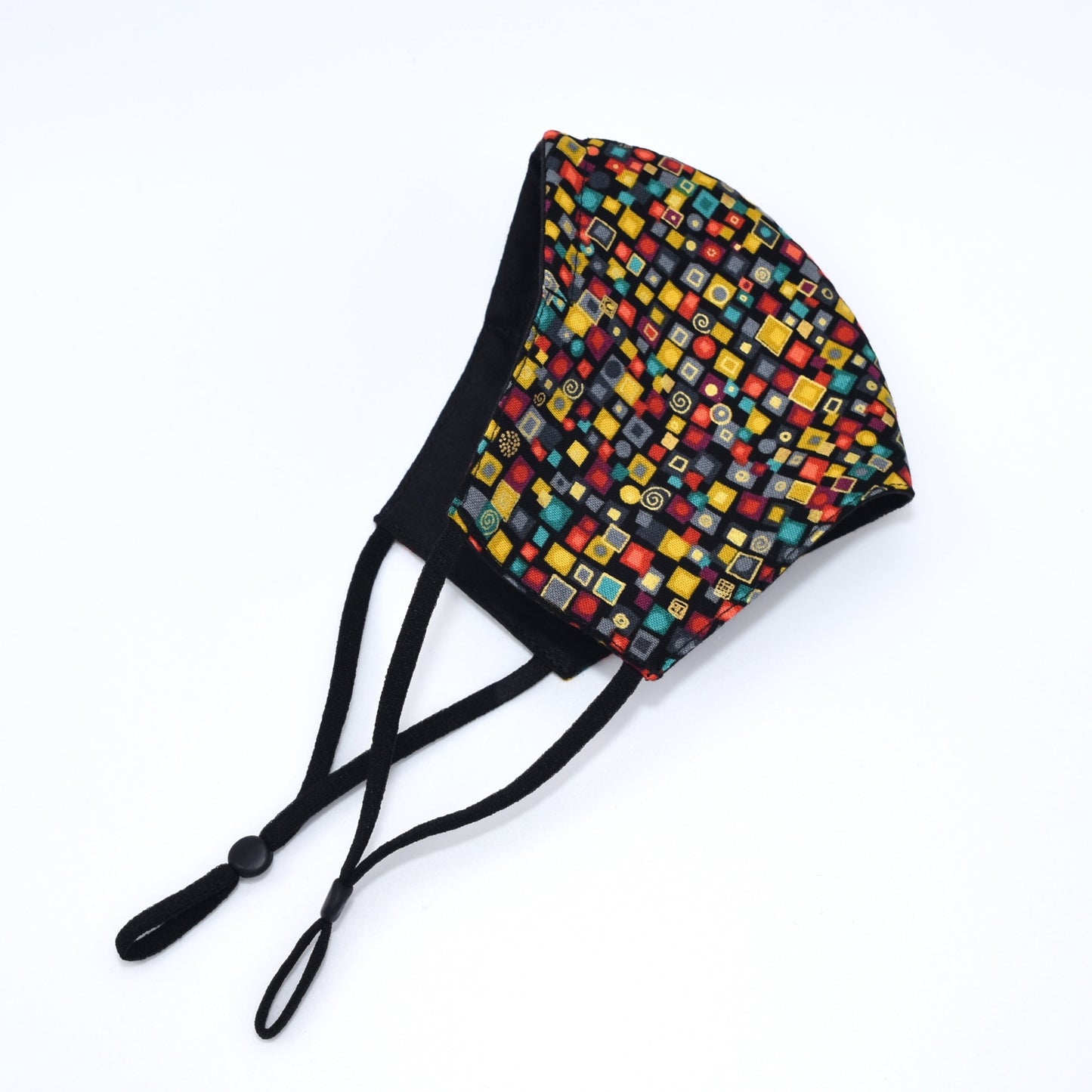 Colorful Squares Print Reversible Face Mask