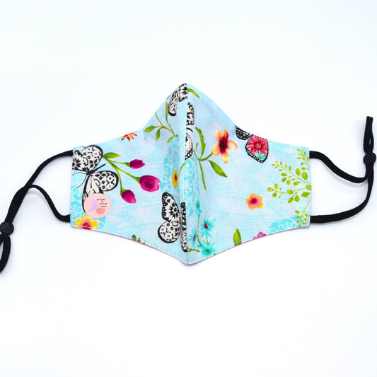 Butterfly Print Reversible Face Mask