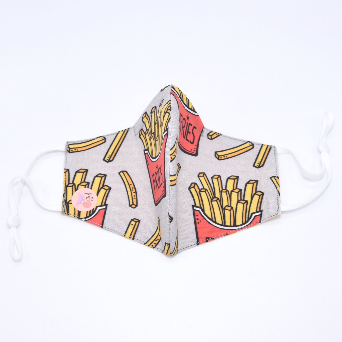 French Fries Print Reversible Face Mask