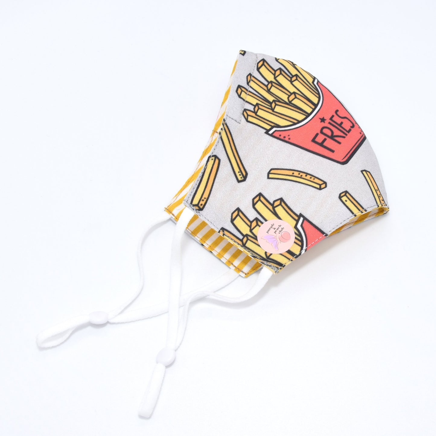 French Fries Print Reversible Face Mask
